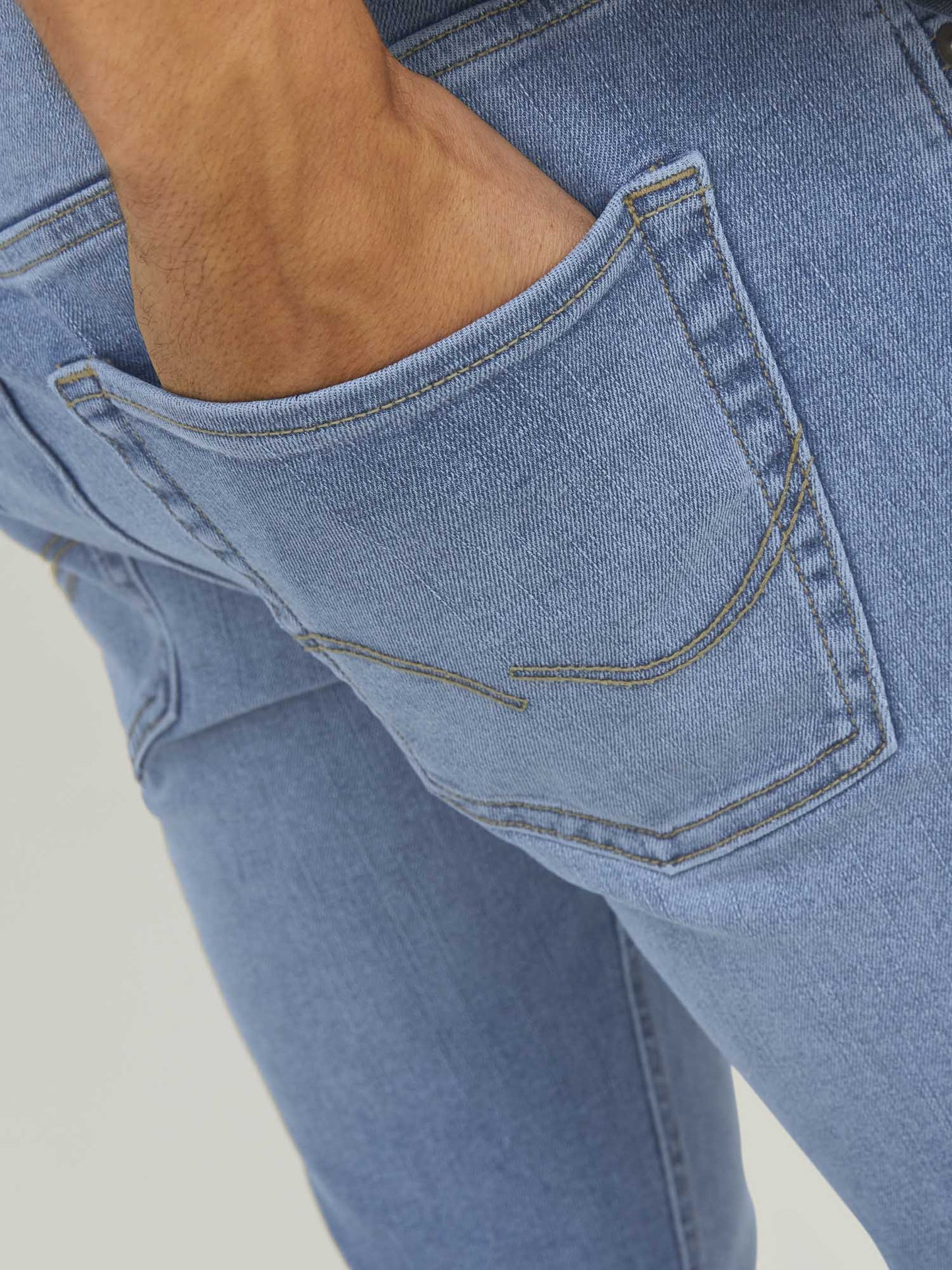 JEANS SKINNY LIAM ORIGINAL JACK & JONES UOMO DENIM CHIARO