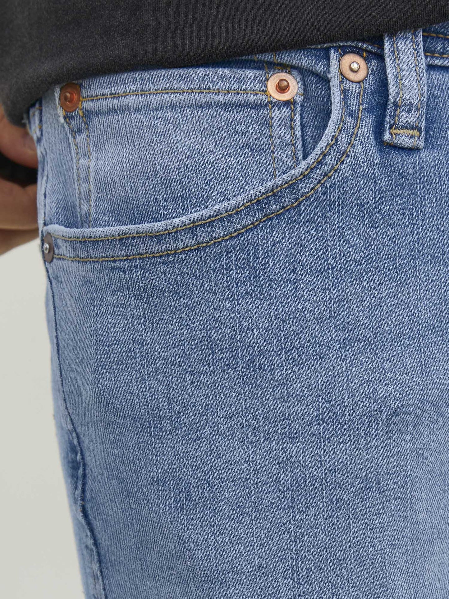 JEANS SKINNY LIAM ORIGINAL JACK & JONES UOMO DENIM CHIARO
