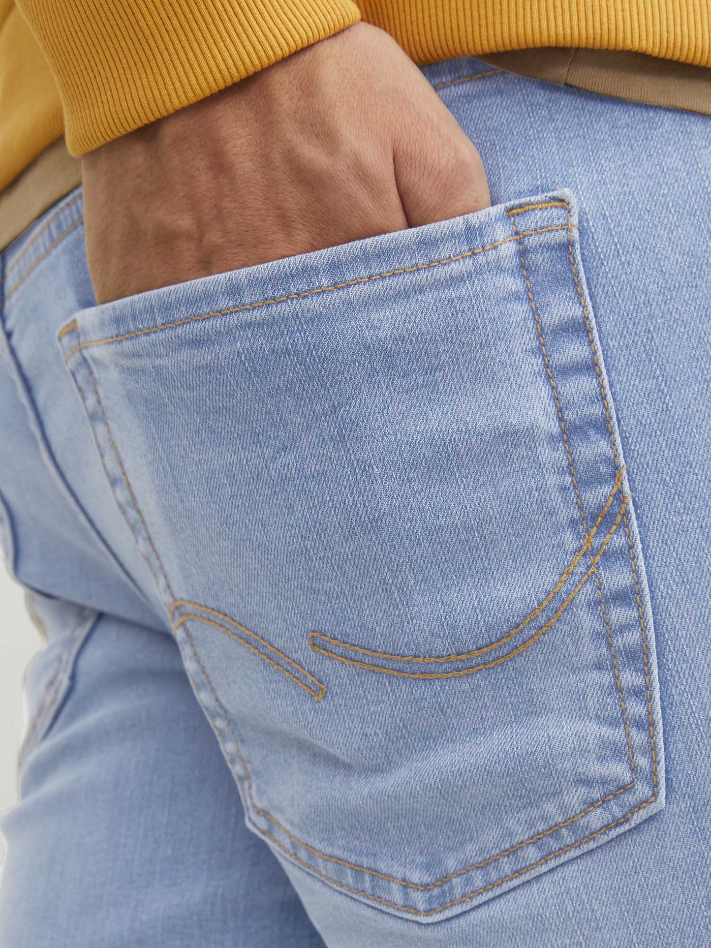 DENIM ORIGINAL GLENN JACK & JONES UOMO JEANS CHIARO