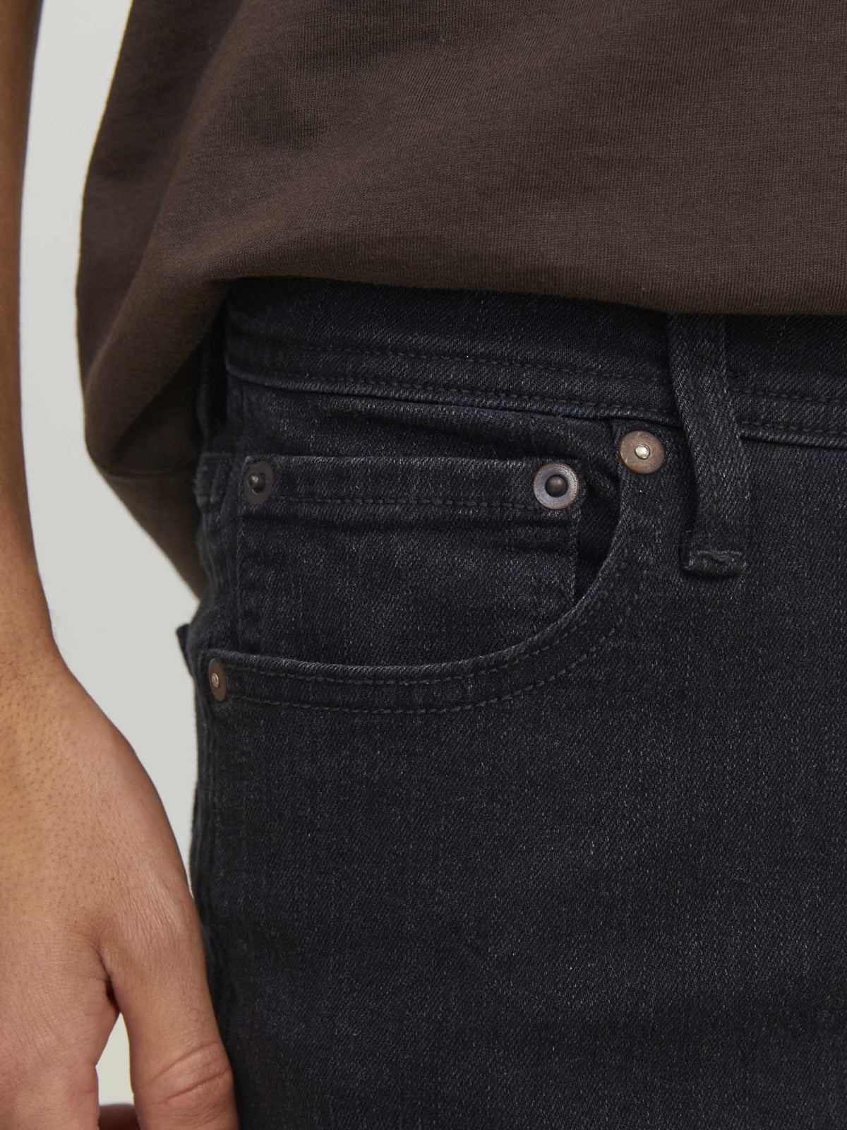 Jack&jones n. glenn jeans da uomo denim black