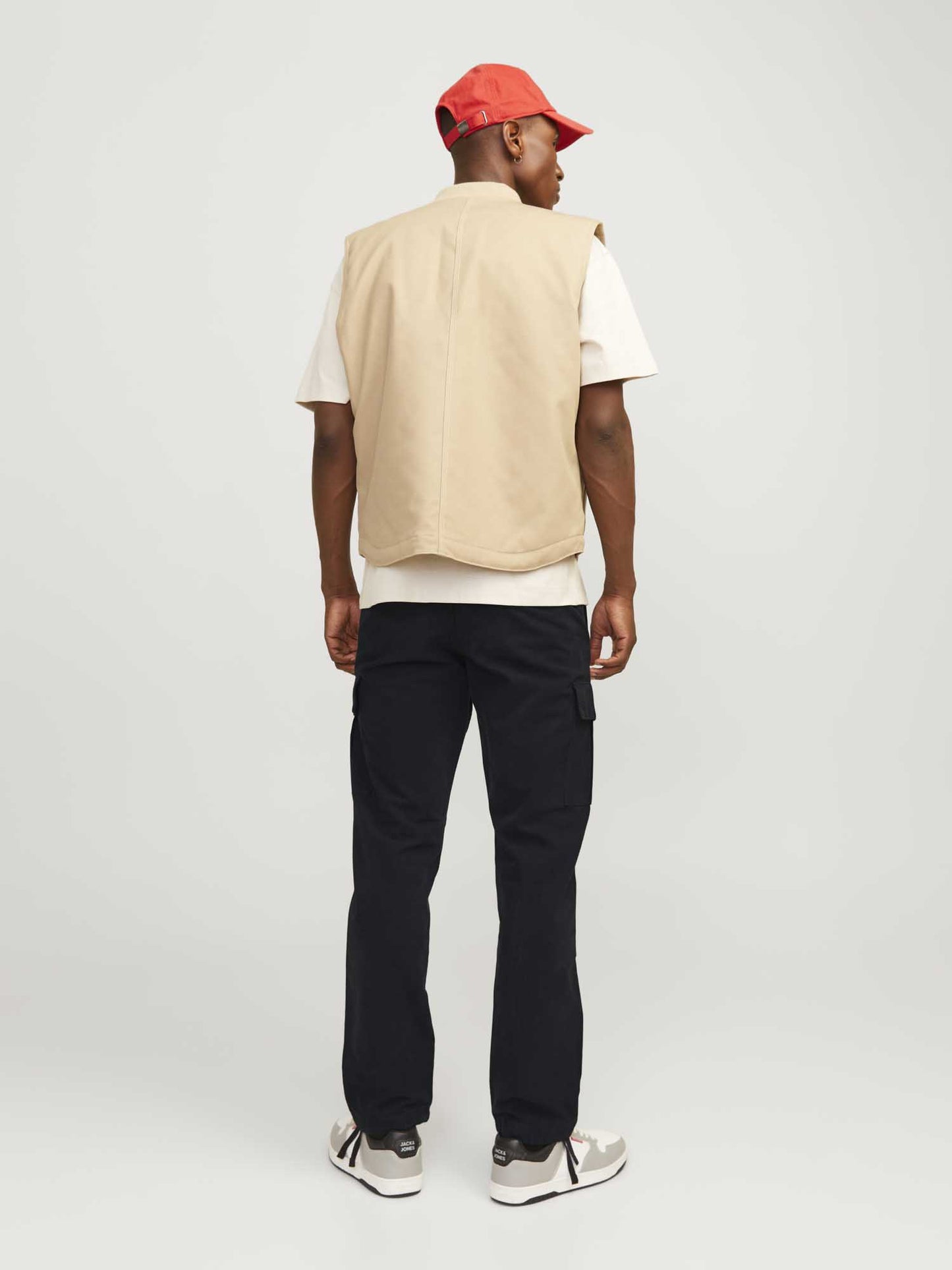 PANTALONE CARGO KANE JACK&JONES DA RAGAZZO NERO