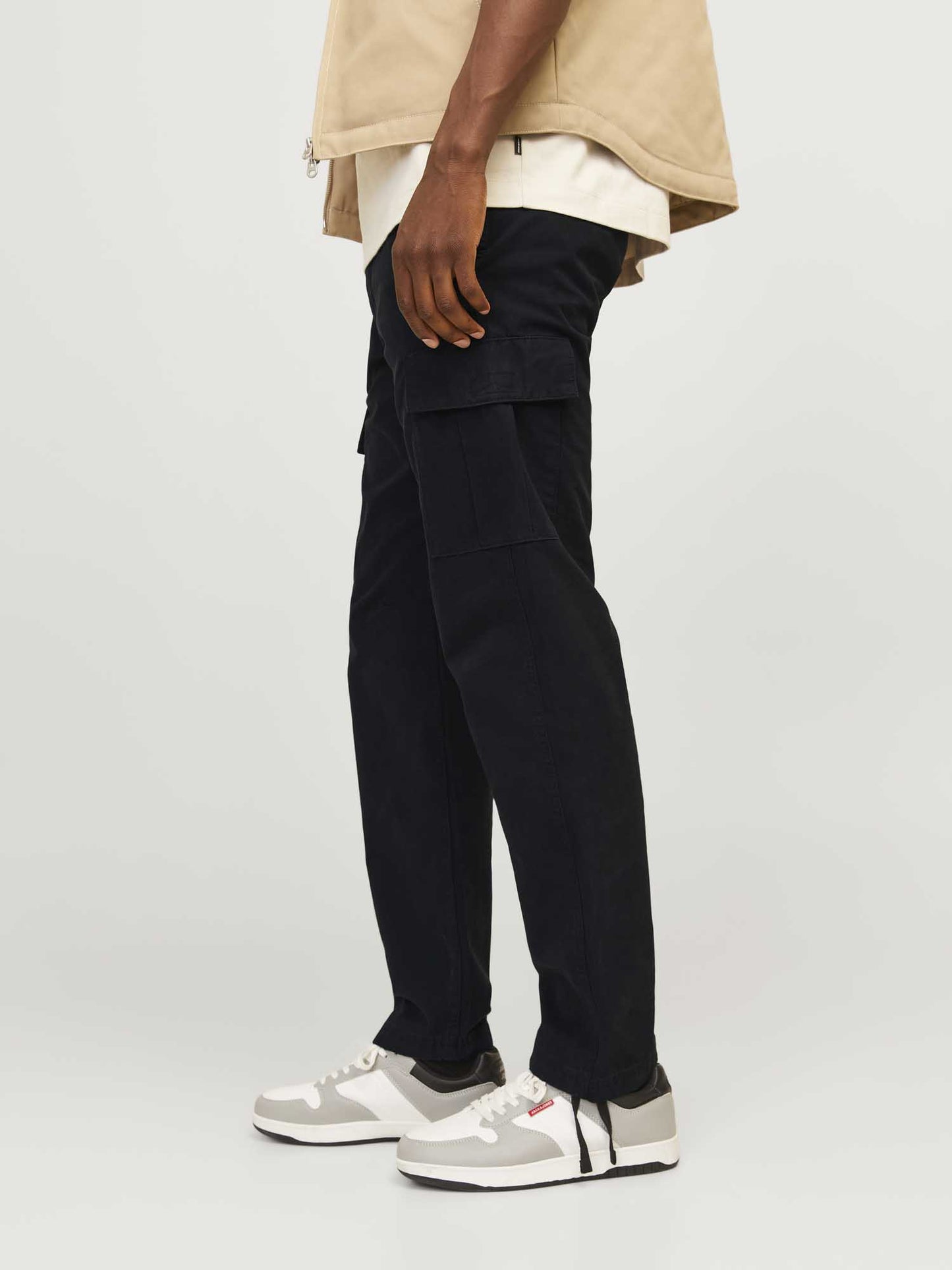 PANTALONE CARGO KANE JACK&JONES DA RAGAZZO NERO