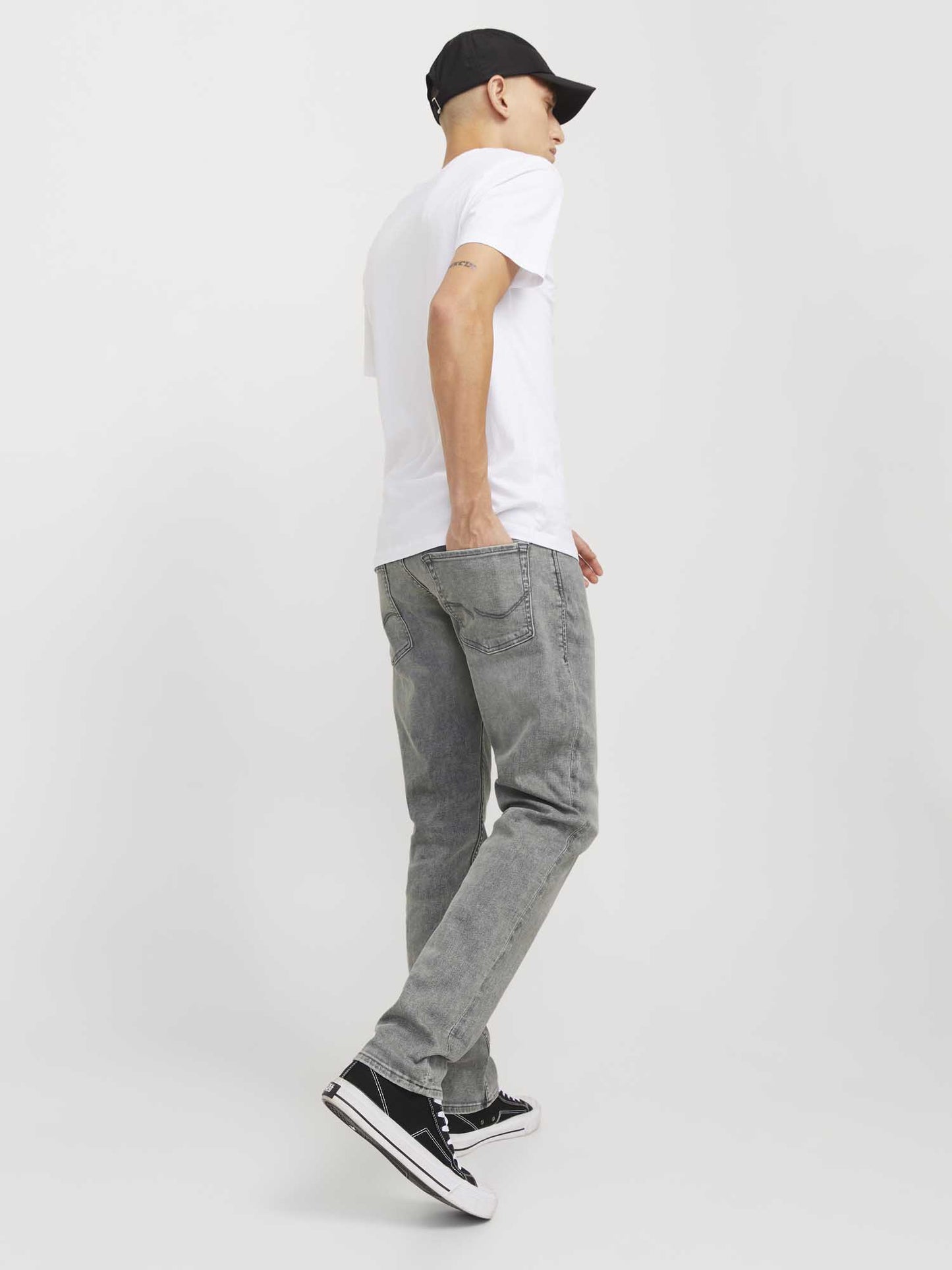 JEANS ORIGINAL GLENN JACK&JONES DA UOMO GRIGIO