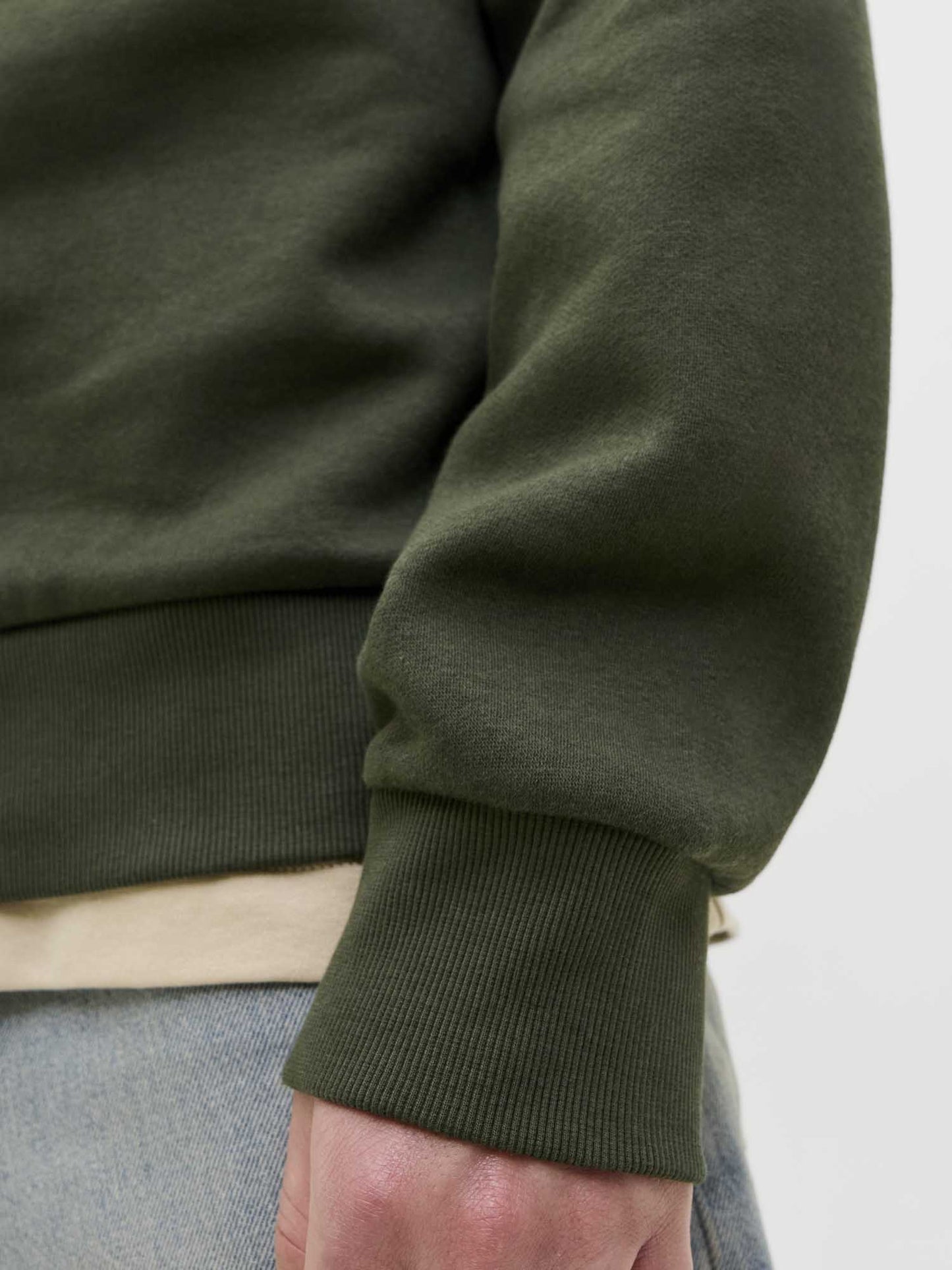 FELPA CON STAMPA LOGO JACK&JONES DA RAGAZZO VERDE