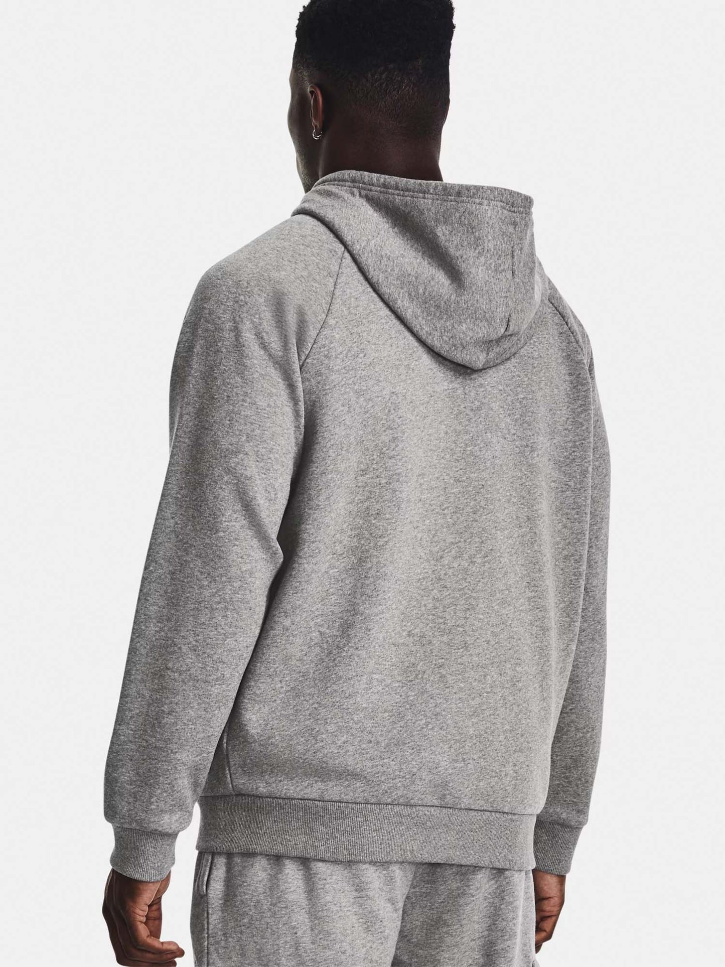 FELPA RIVAL FULL ZIP E CAPPUCCIO UNDER ARMOUR DA UOMO GRIGIO