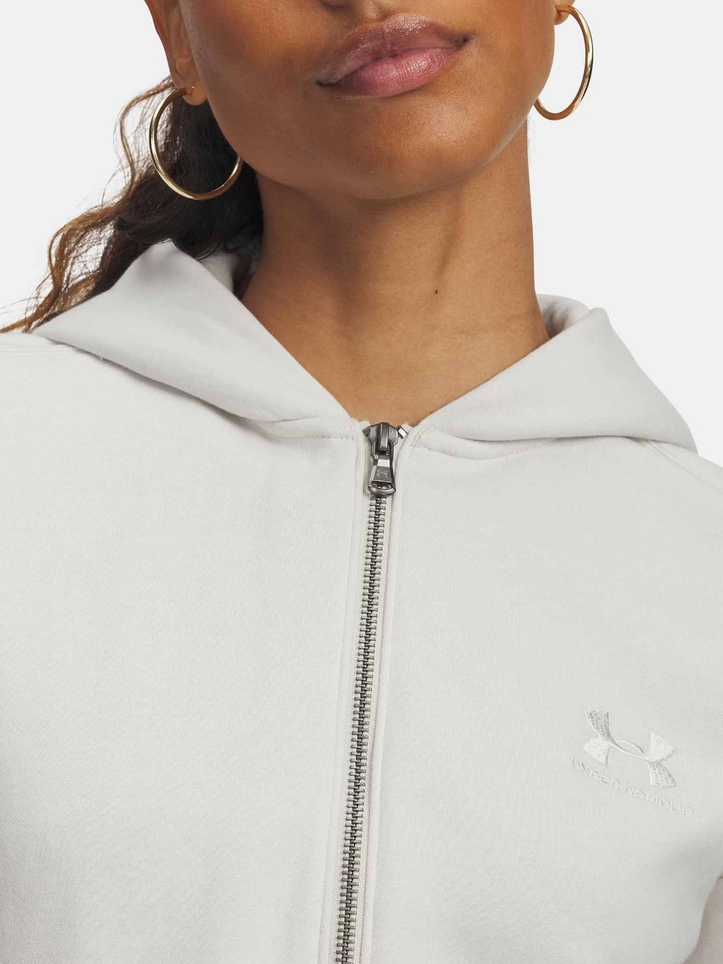 FELPA FULL ZIP ICON UNDER ARMOUR DA DONNA PANNA