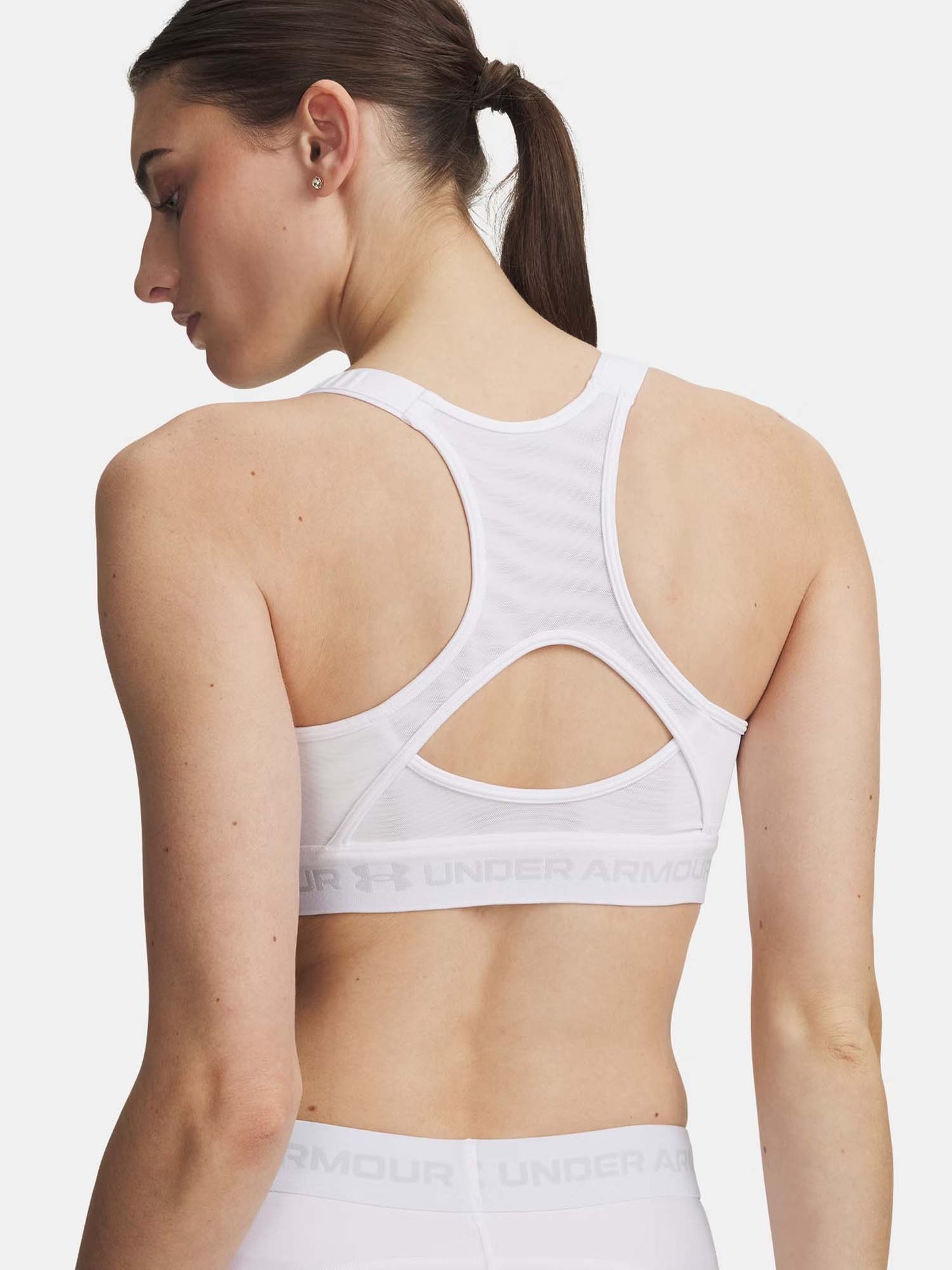 Under Armour HeatGear Crossback, canotta sportiva donna bianca