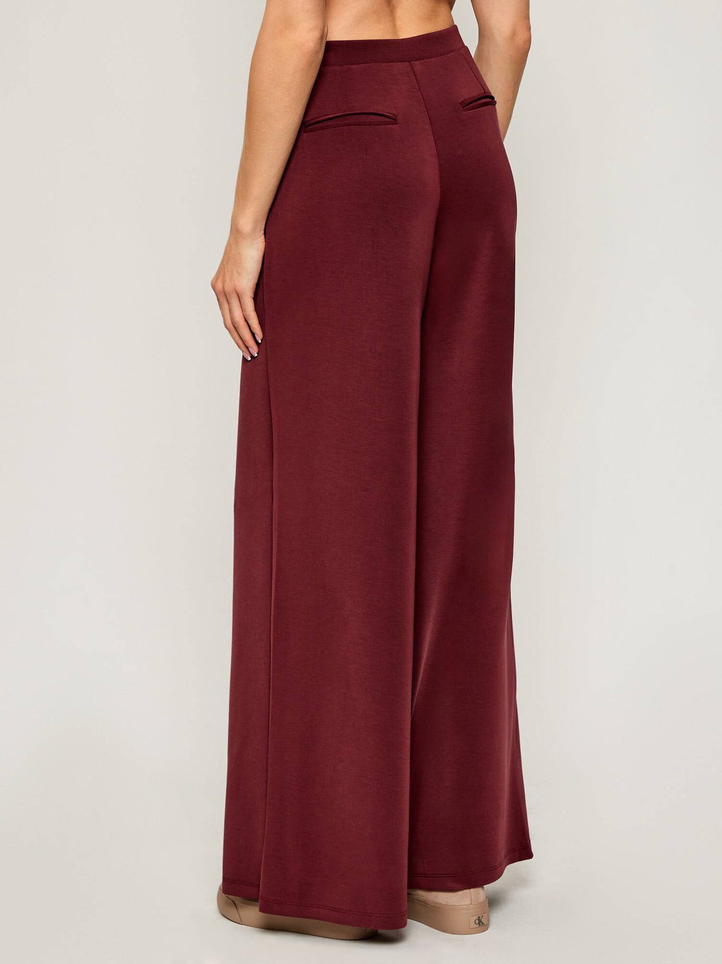 PANTALONE OLYMPE WIDE LEG GUESS DA DONNA BORDEAUX