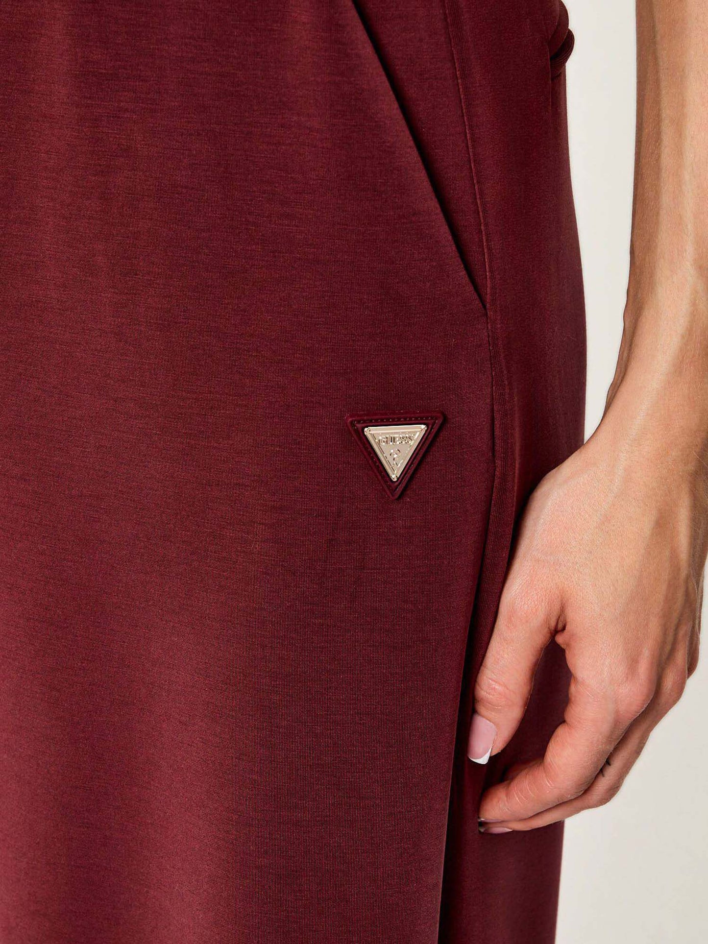 PANTALONE OLYMPE WIDE LEG GUESS DA DONNA BORDEAUX