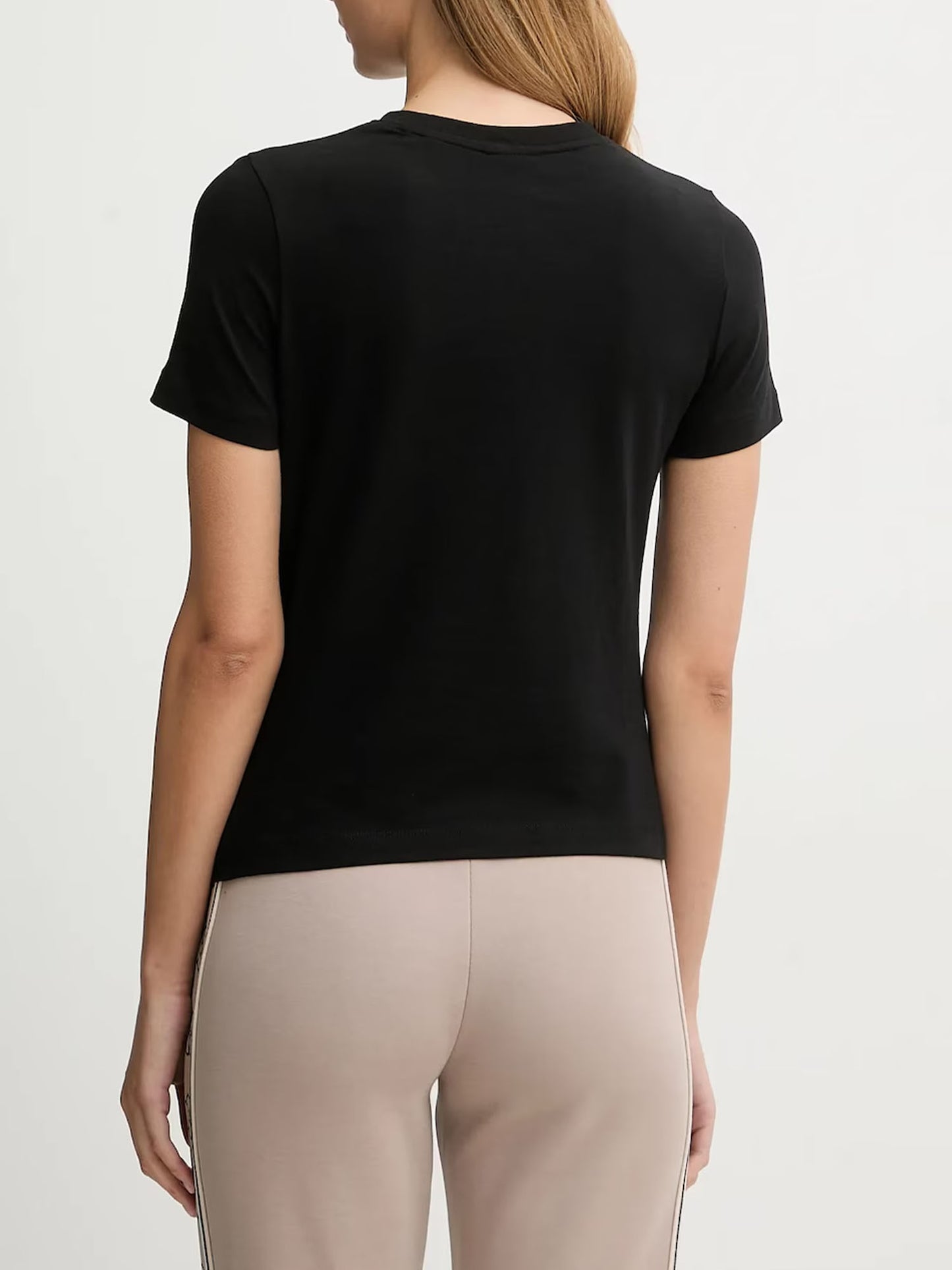 T-SHIRT LOVE STRASS GUESS DA DONNA NERO