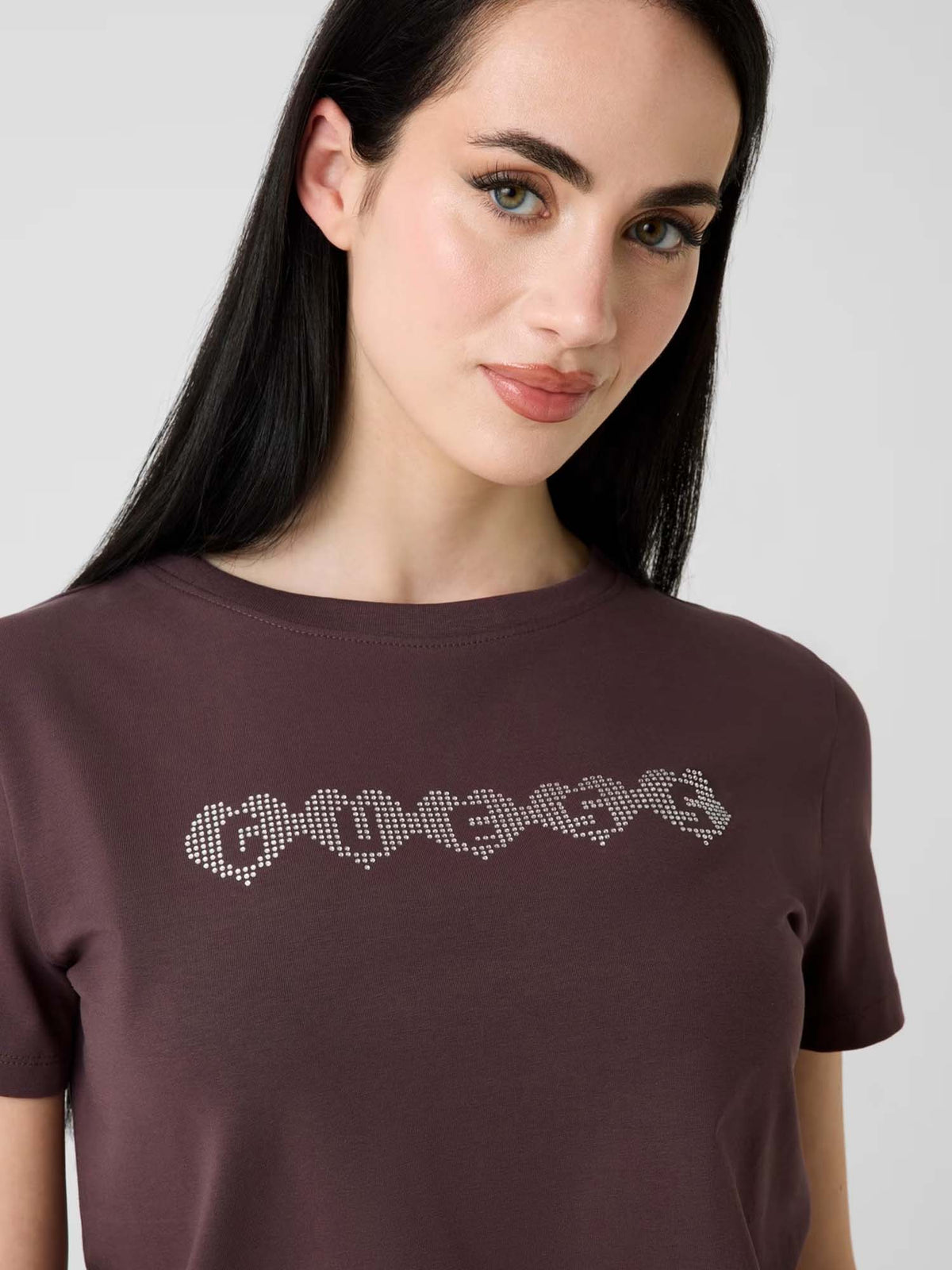 Guess lunita t-shirt da donna marrone