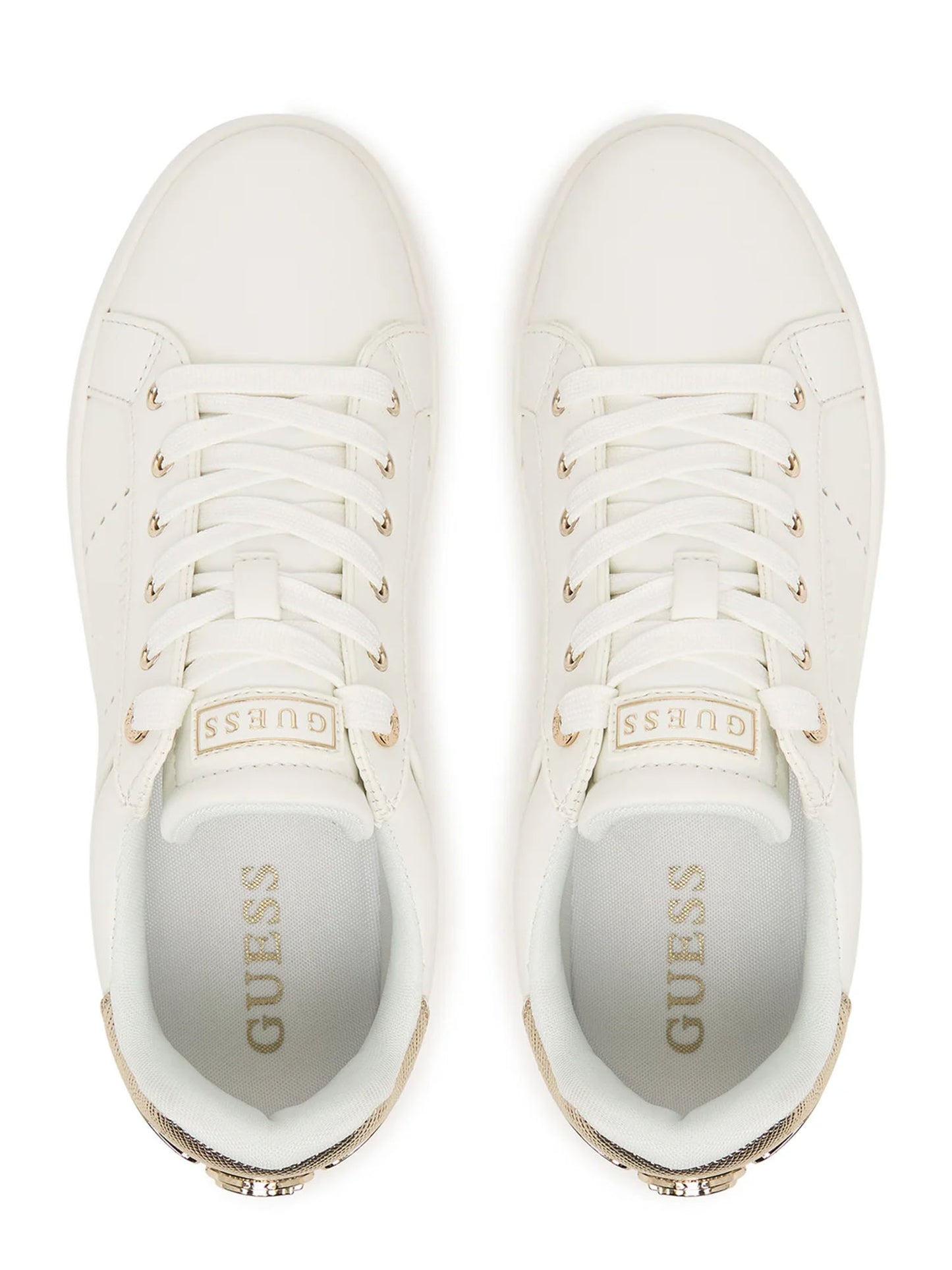 Sneakers Wesli bianche da donna di Guess dal design casual