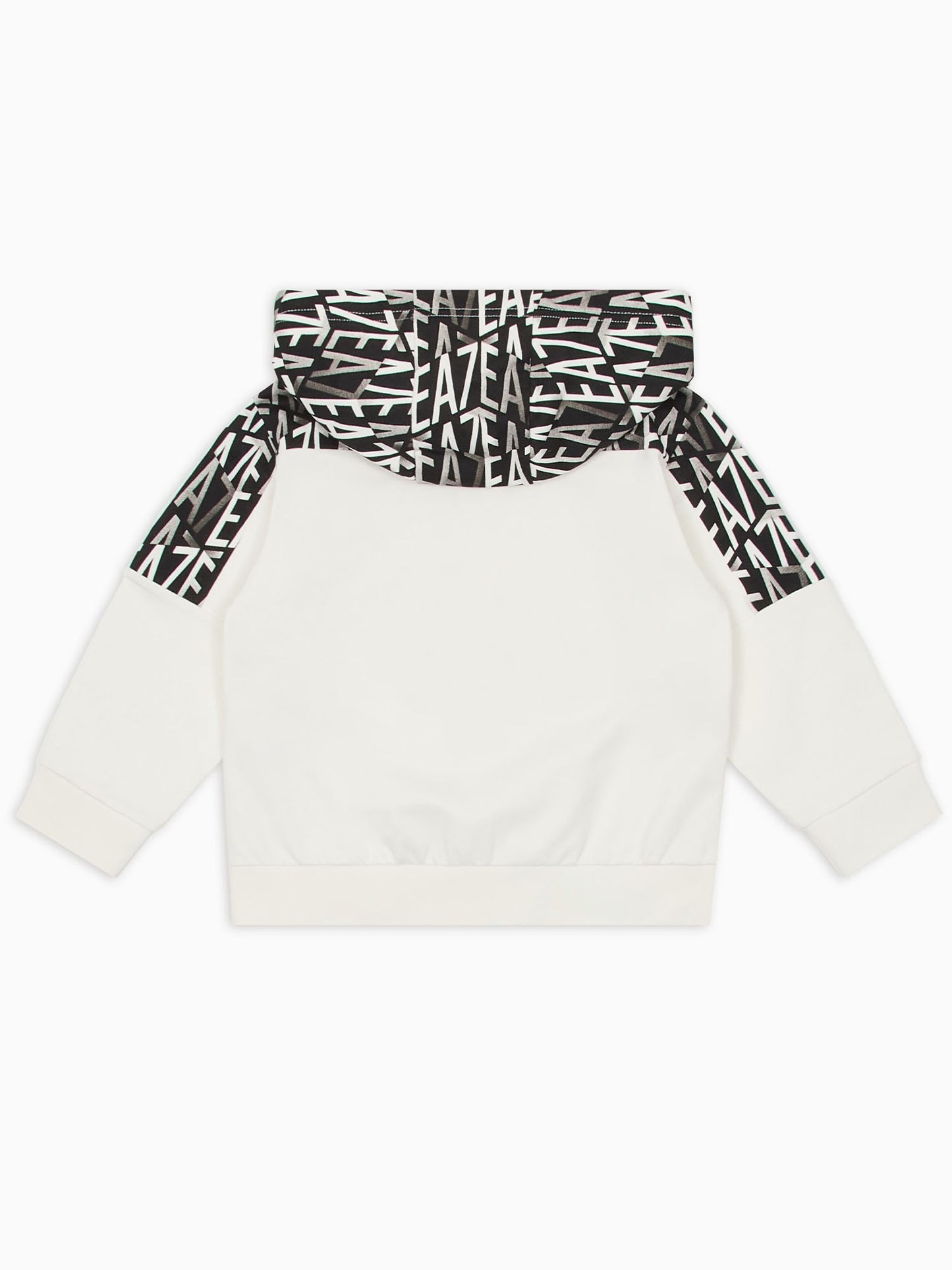 FELPA CON CAPPUCCIO E ZIP EA7 EMPORIO ARMANI BAMBINO BIANCO