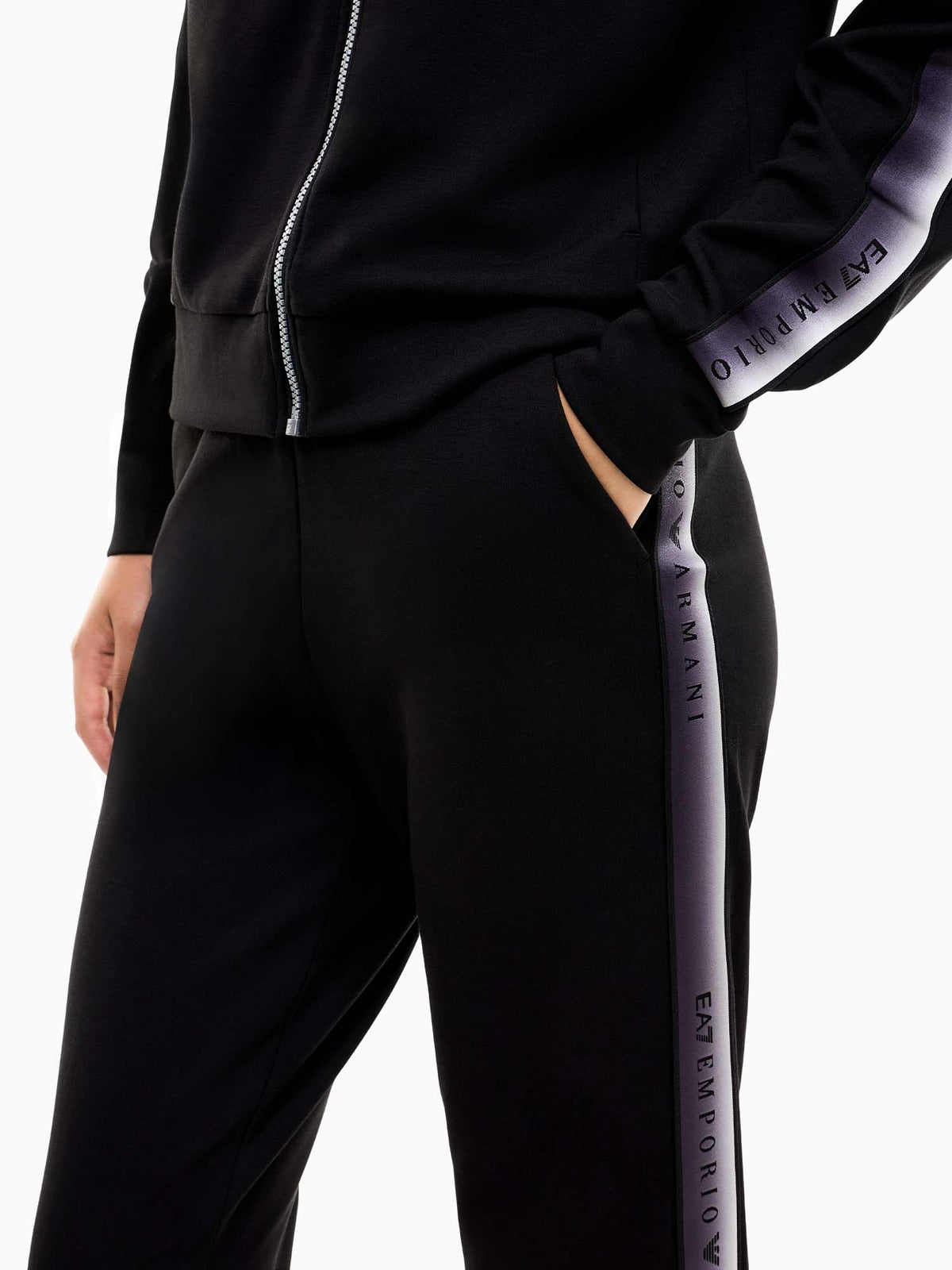 Ea7 Emporio Armani Natural Ventus7, pantalone da donna nero