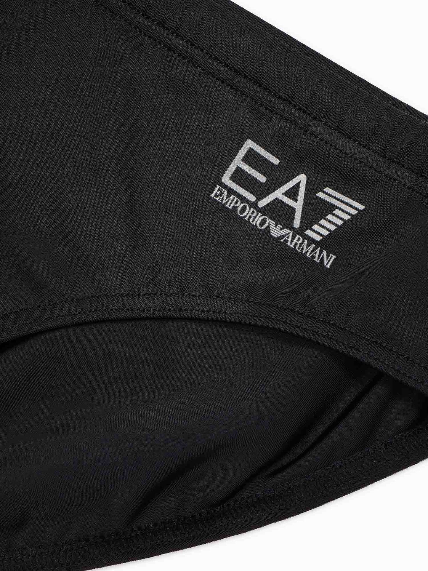 Slip da uomo EA7 Emporio Armani nero, costume tecnico e confortevole