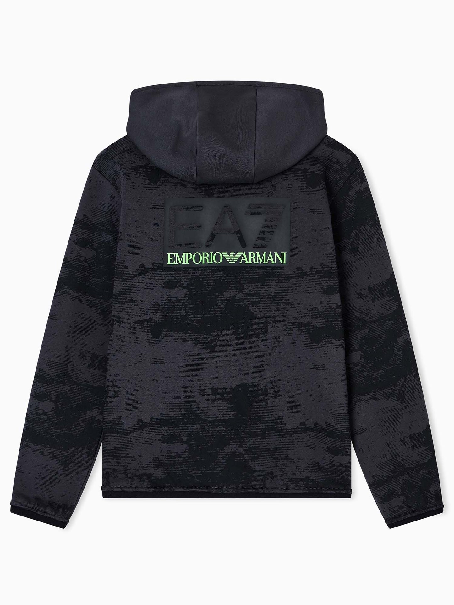 FELPA CON CAPPUCCIO GRAPHIC SERIES EA7 EMPORIO ARMANI DA BAMBINO NERO