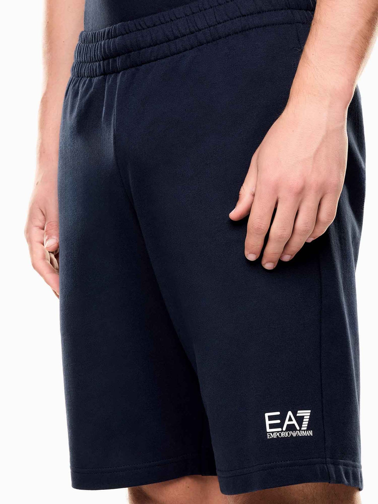 Bermuda core identity in cotone blu da uomo EA7 Emporio Armani