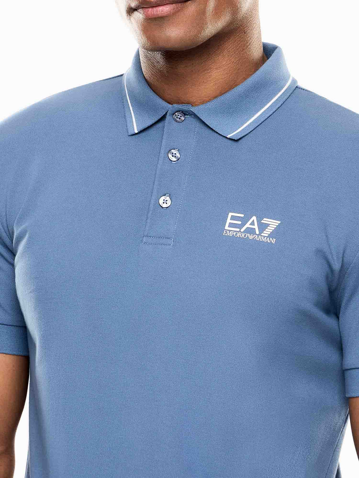 EA7 polo mm piquet da uomo carta da zucchero
