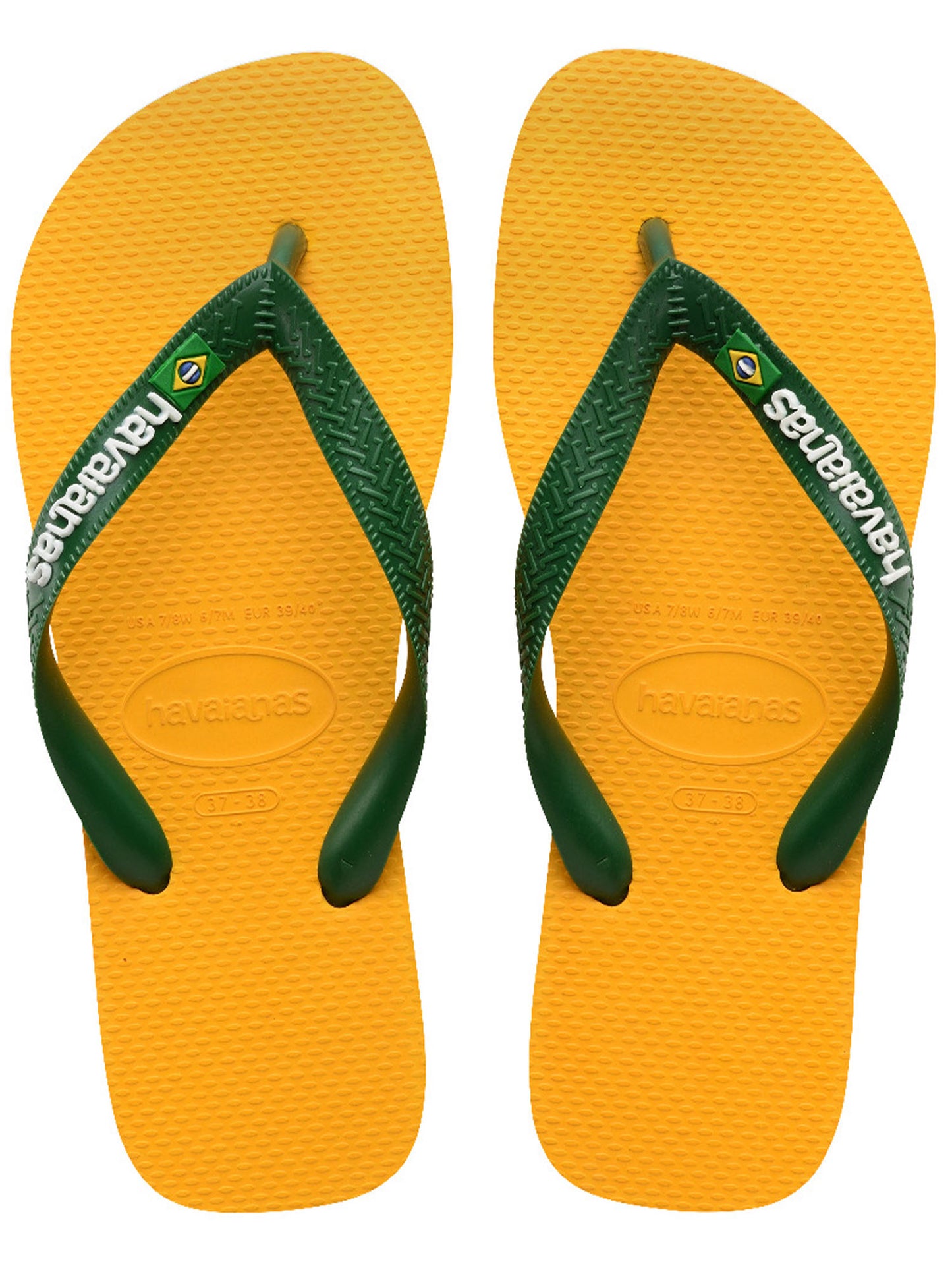 Ciabatte uomo Havaianas Brasil Logo gialle, iconiche e confortevoli