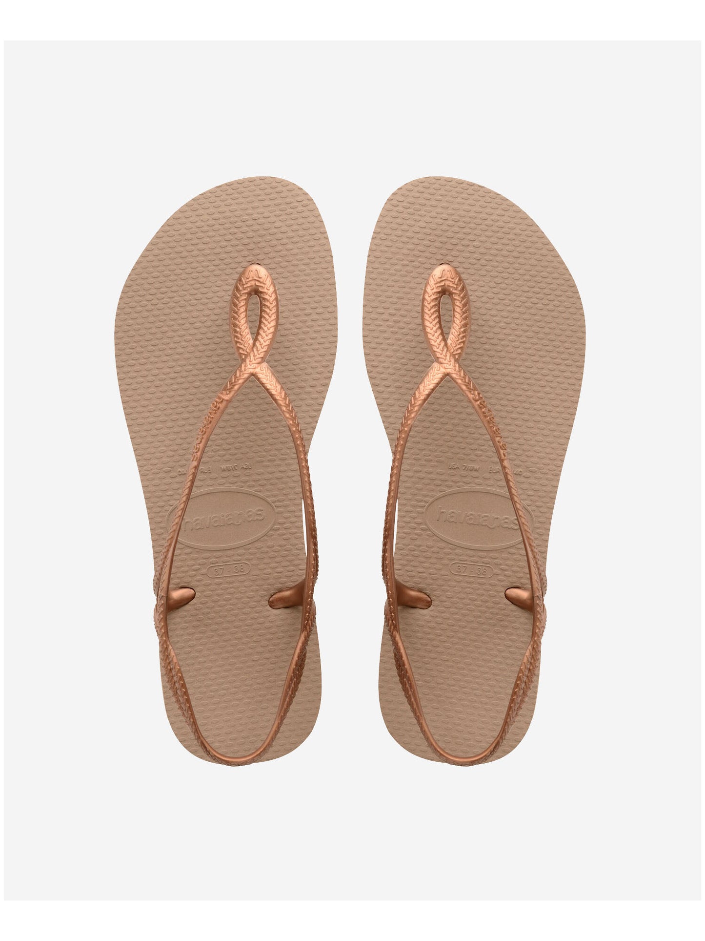 Havaianas Luna, ciabatte donna oro con fascette intrecciate