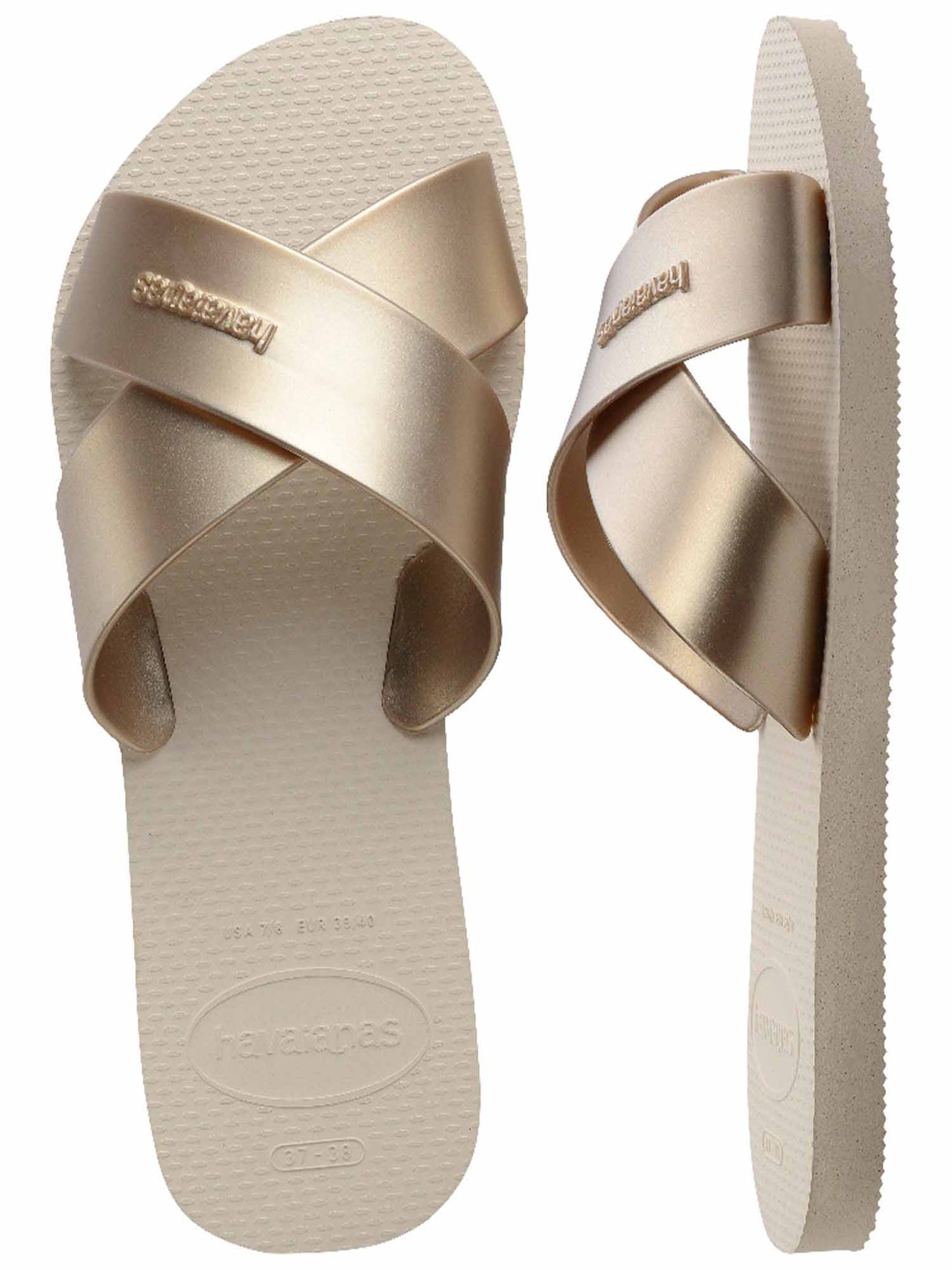 HAVAIANAS AQUA METAL - BEIGE