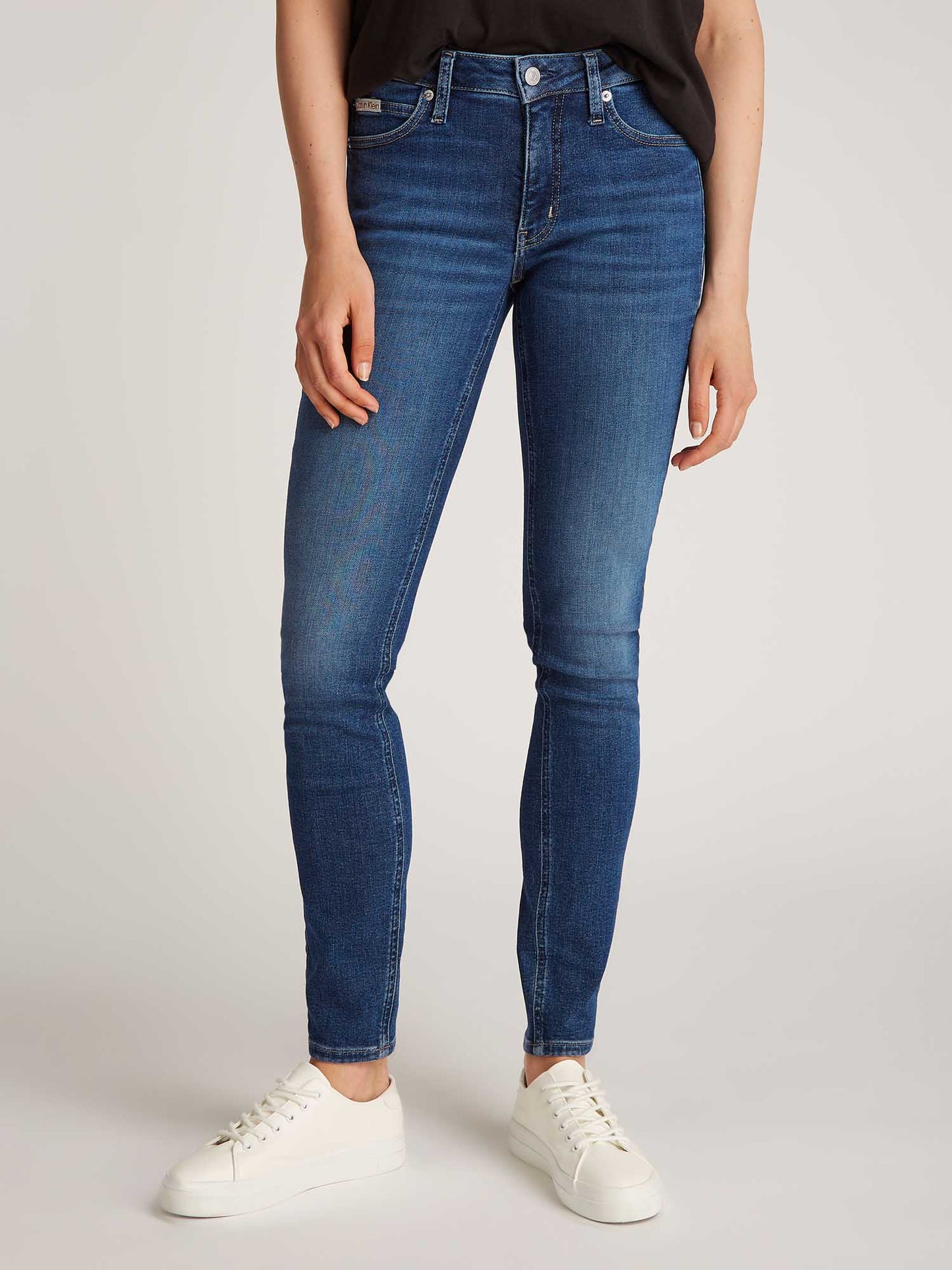 DENIM MID RISE SKINNY CALVIN KLEIN JEANS DONNA JEANS SCURO