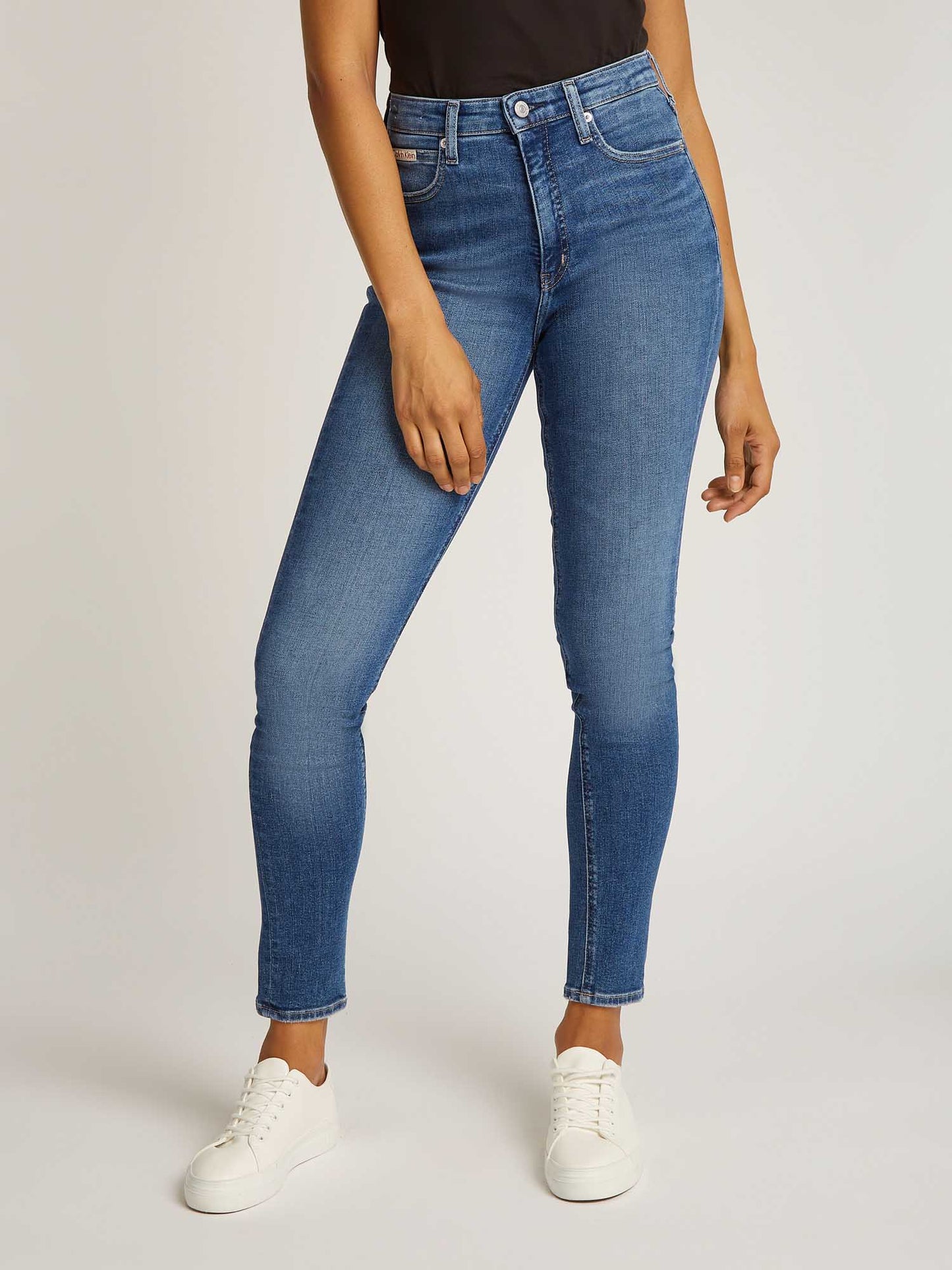 DENIM HIGH RISE SKINNY CALVIN KLEIN JEANS DONNA JEANS SCURO