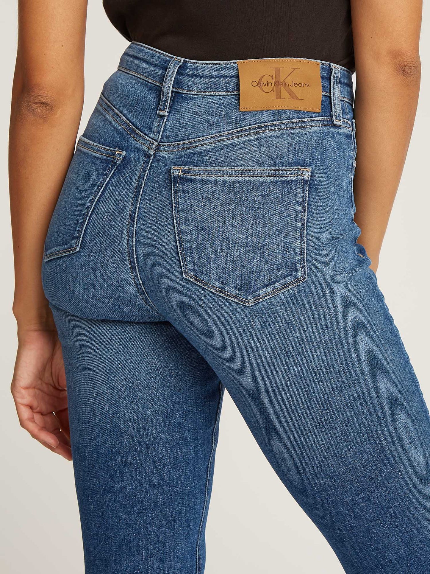 DENIM HIGH RISE SKINNY CALVIN KLEIN JEANS DONNA JEANS SCURO