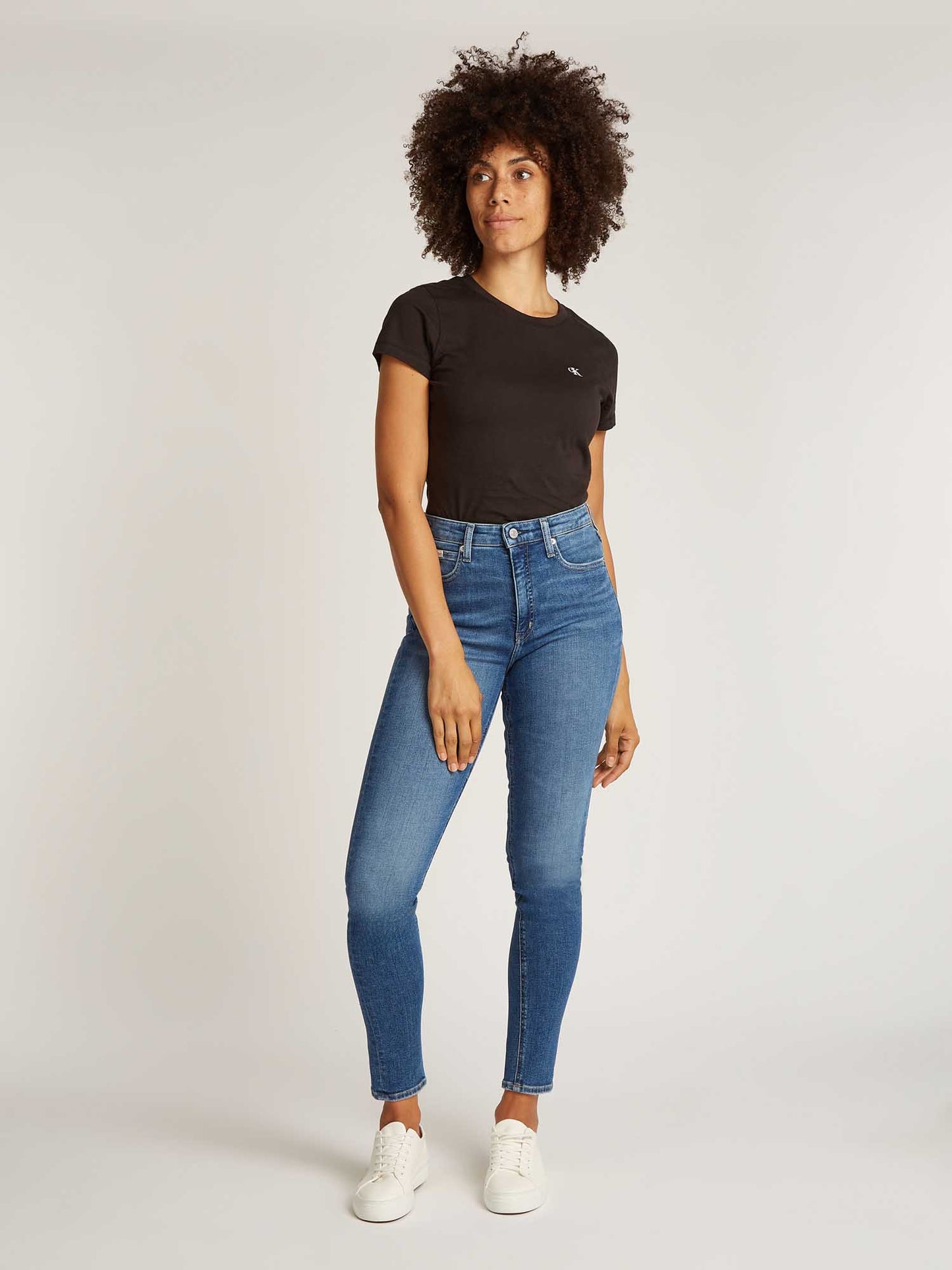 DENIM HIGH RISE SKINNY CALVIN KLEIN JEANS DONNA JEANS SCURO