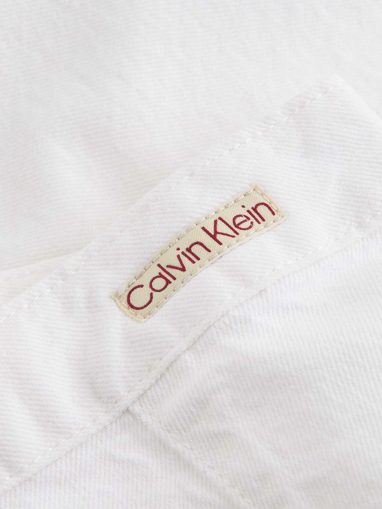 GONNA MINI DENIM CALVIN KLEIN JEANS DONNA BIANCO