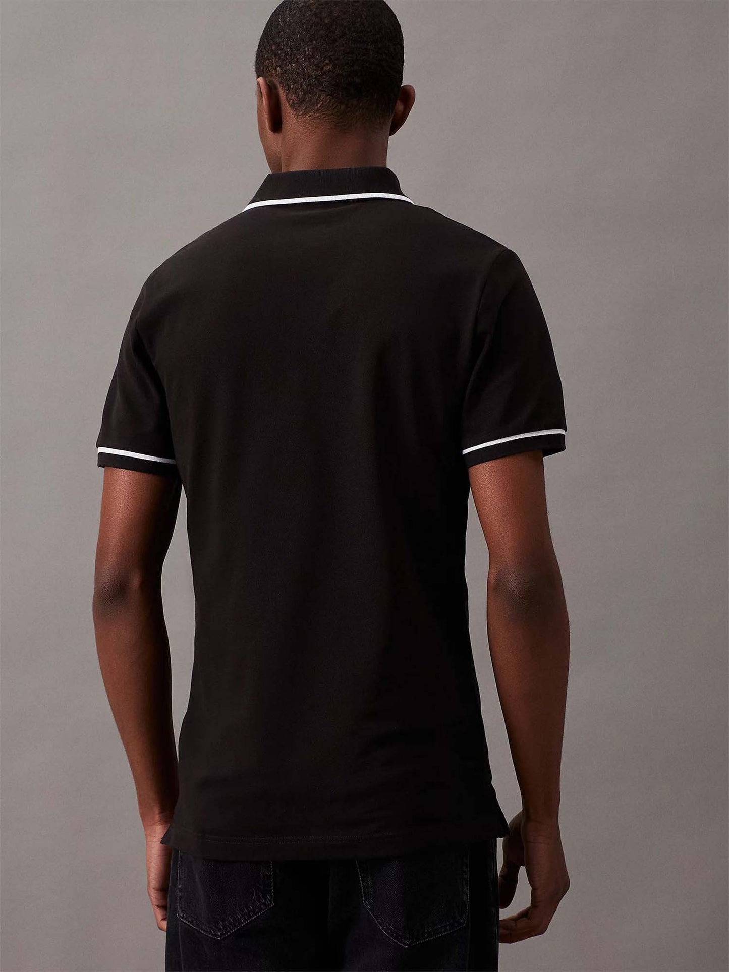 POLO SLIM CALVIN KLEIN JEANS UOMO NERO