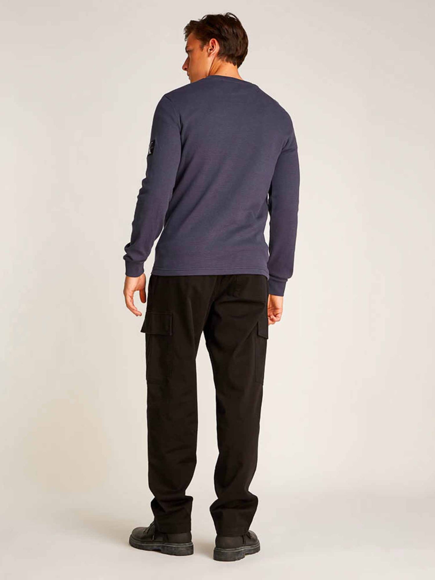 MAGLIA WAFFLE CALVIN KLEIN JEANS UOMO BLU