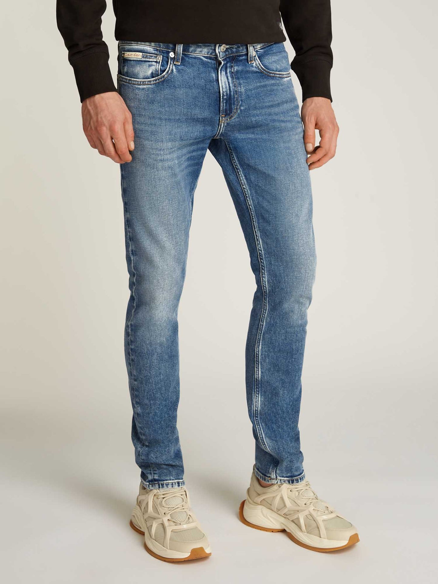 DENIM SLIM CALVIN KLEIN JEANS UOMO JEANS CHIARO