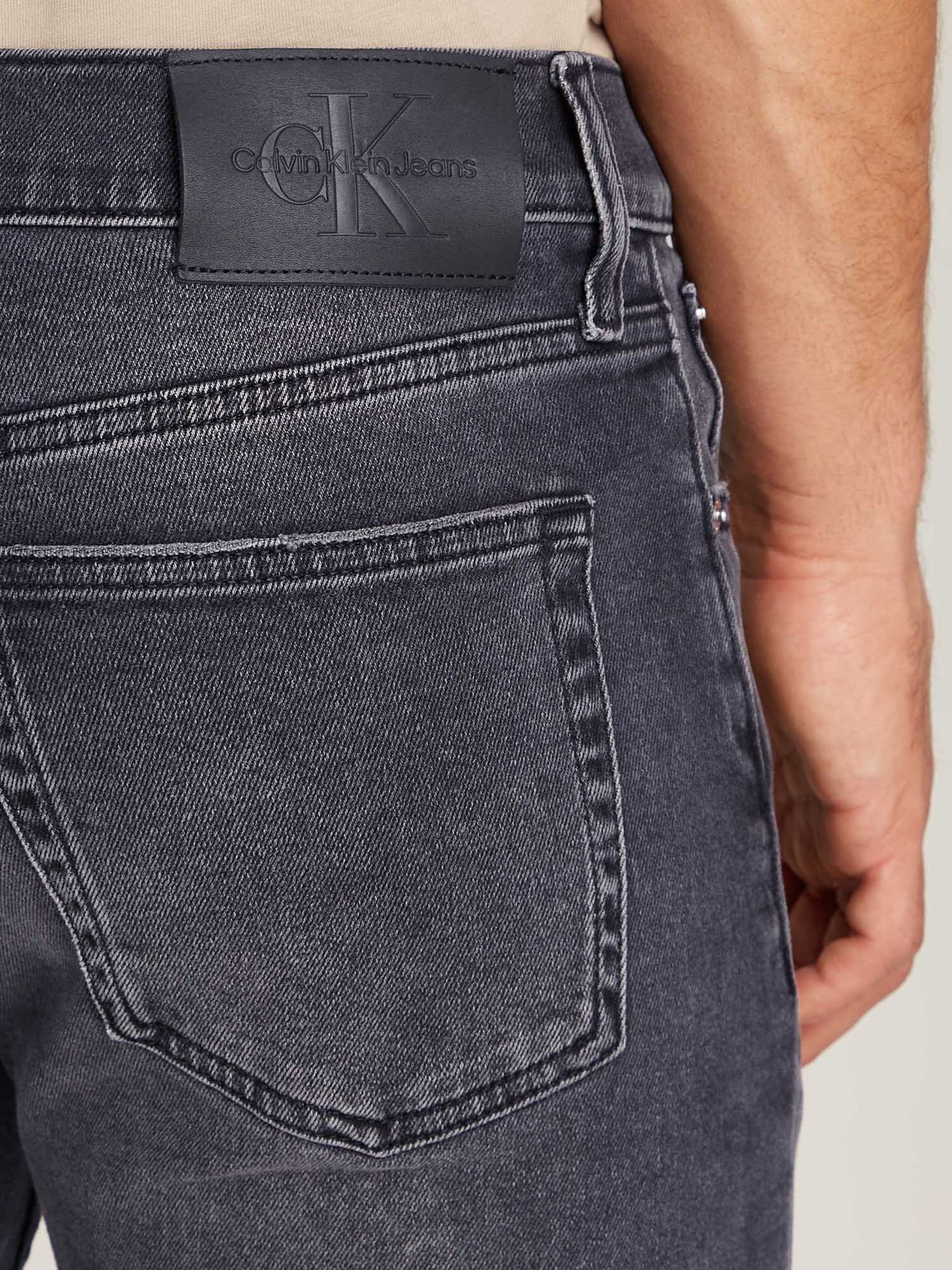 DENIM SLIM TAPER CALVIN KLEIN JEANS UOMO DENIM BLACK