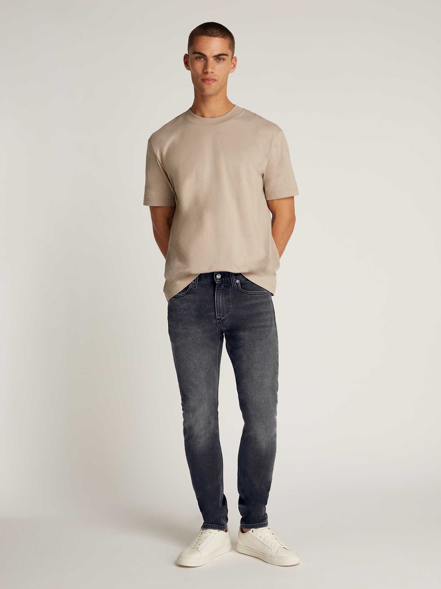 DENIM SLIM TAPER CALVIN KLEIN JEANS UOMO DENIM BLACK