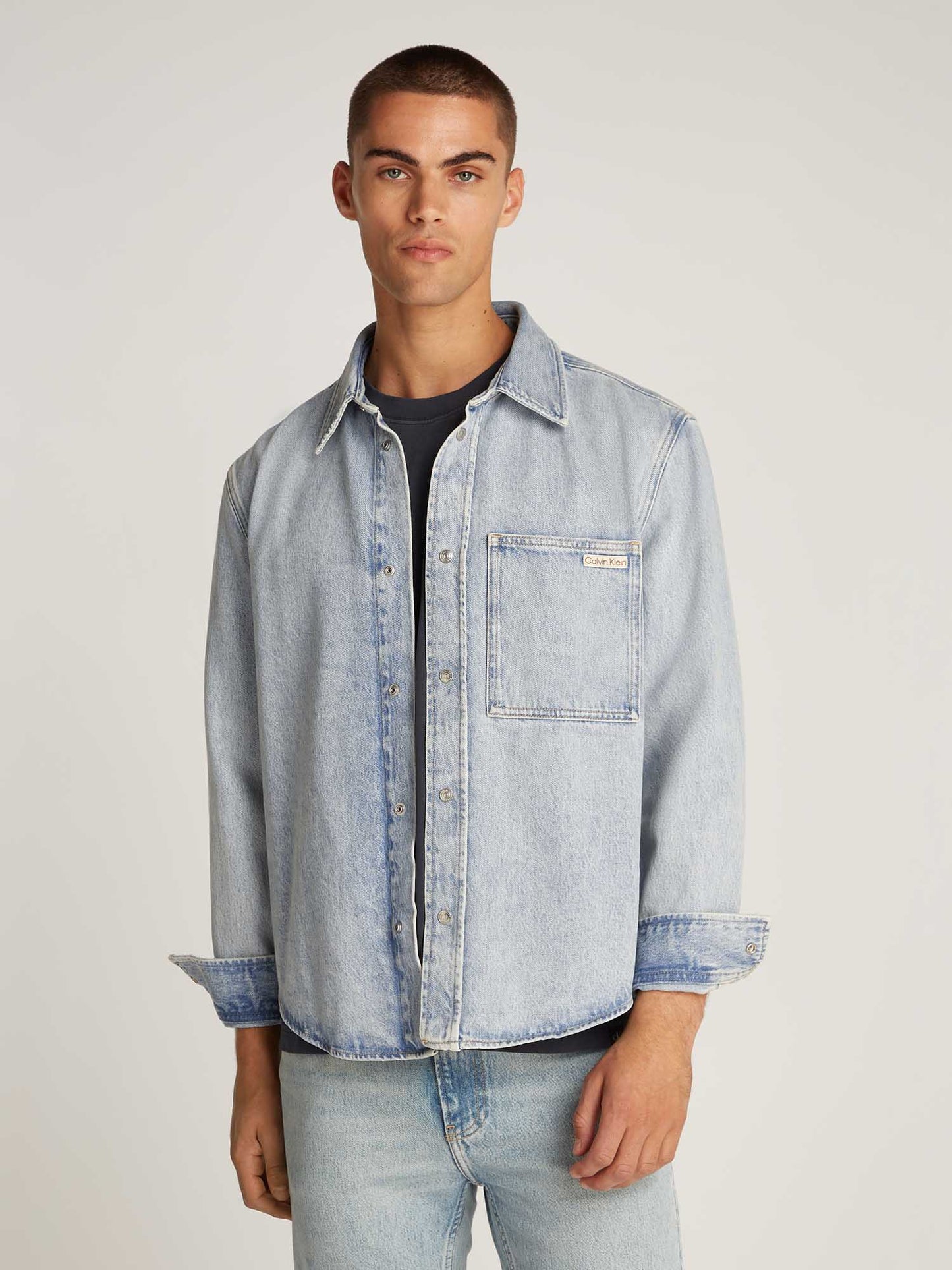 GIACCA IN DENIM CALVIN KLEIN JEANS UOMO JEANS CHIARO