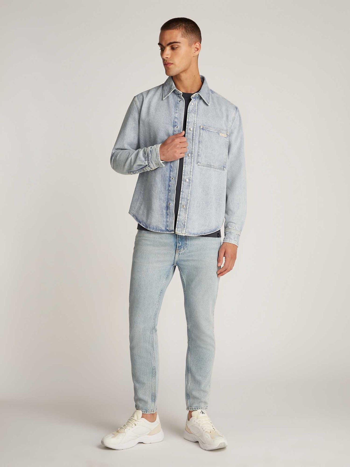 GIACCA IN DENIM CALVIN KLEIN JEANS UOMO JEANS CHIARO