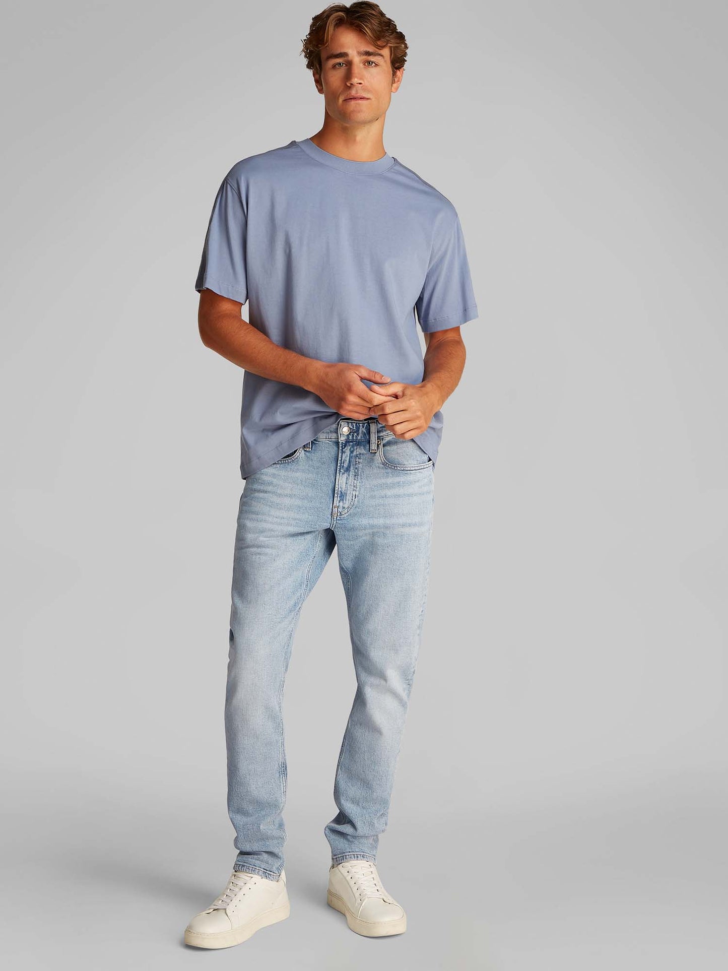 DENIM SLIM TAPER CALVIN KJLEIN JEANS UOMO JEANS CHIARO