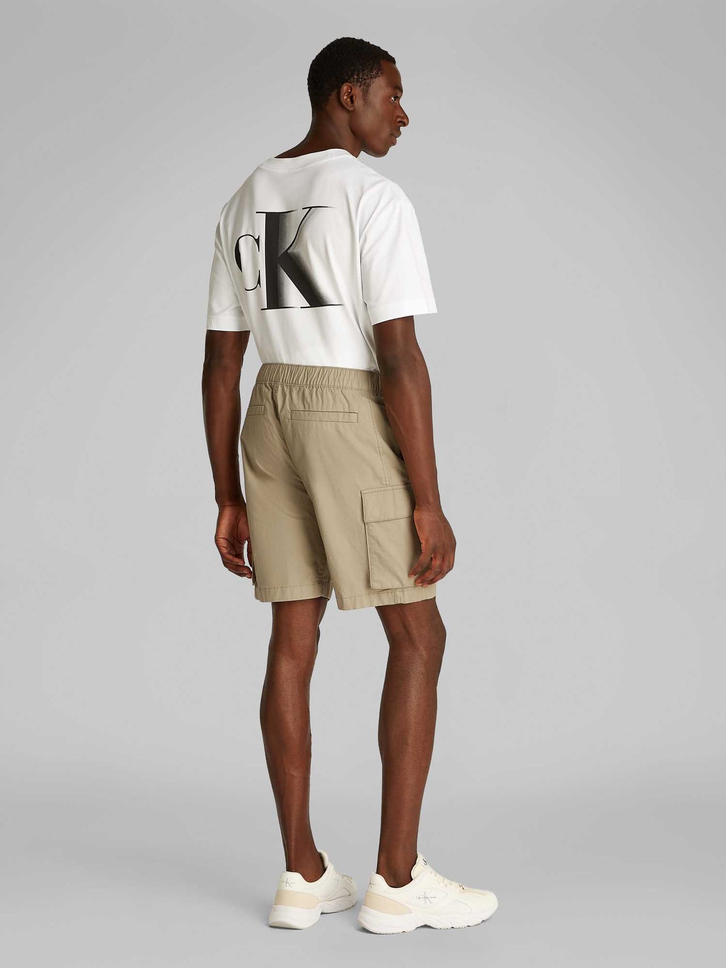 SHORT CARGO WASHED CALVIN KLEIN JEANS UOMO BEIGE