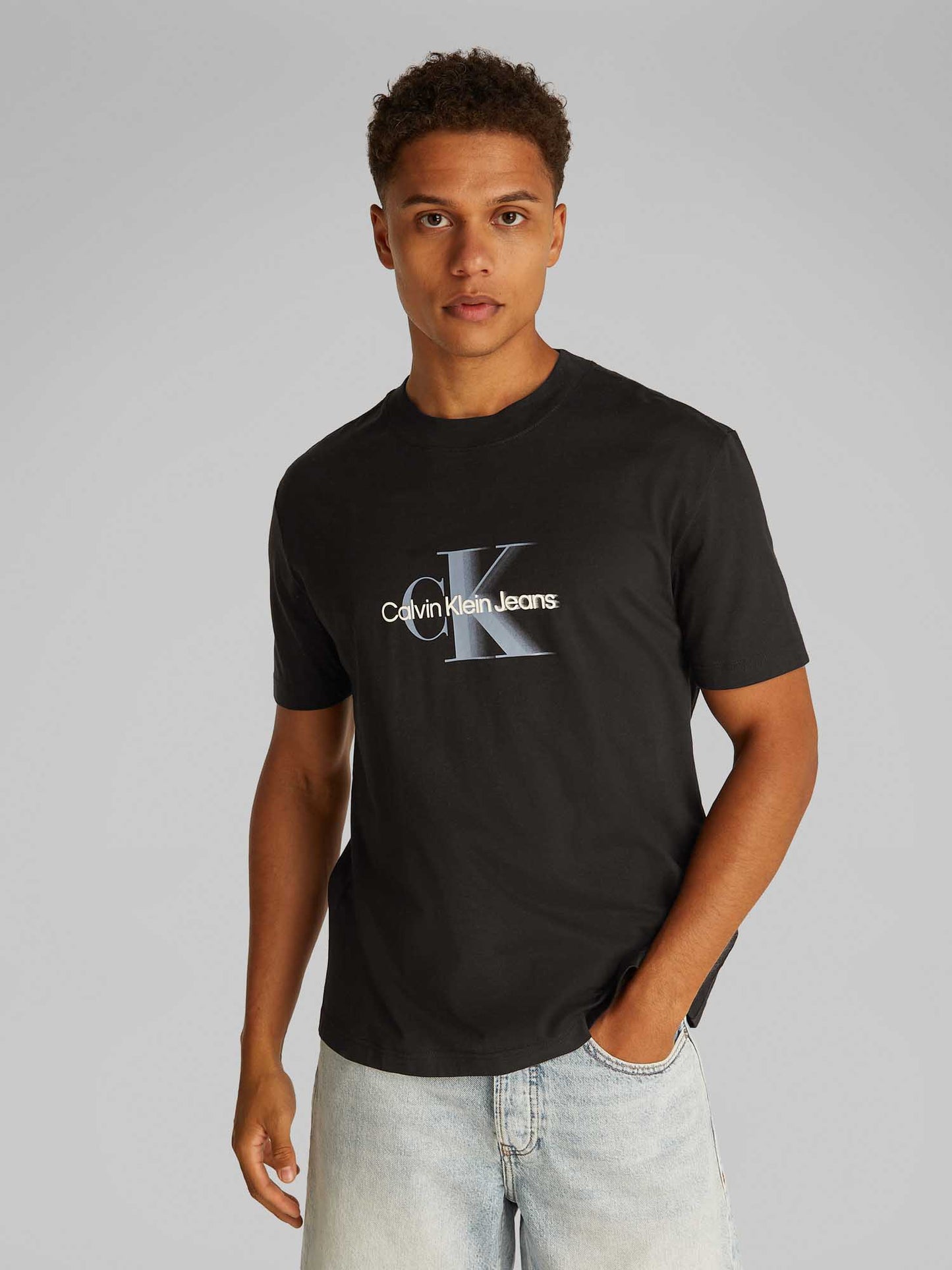 T-SHIRT MONOLOGO TEE CALVIN KLEIN JEANS UOMO NERO