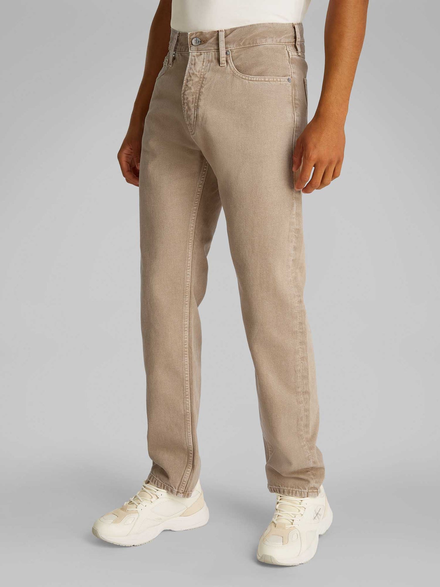 DENIM STANDARD STRAIGHT CALVIN KLEIN JEANS UOMO BEIGE