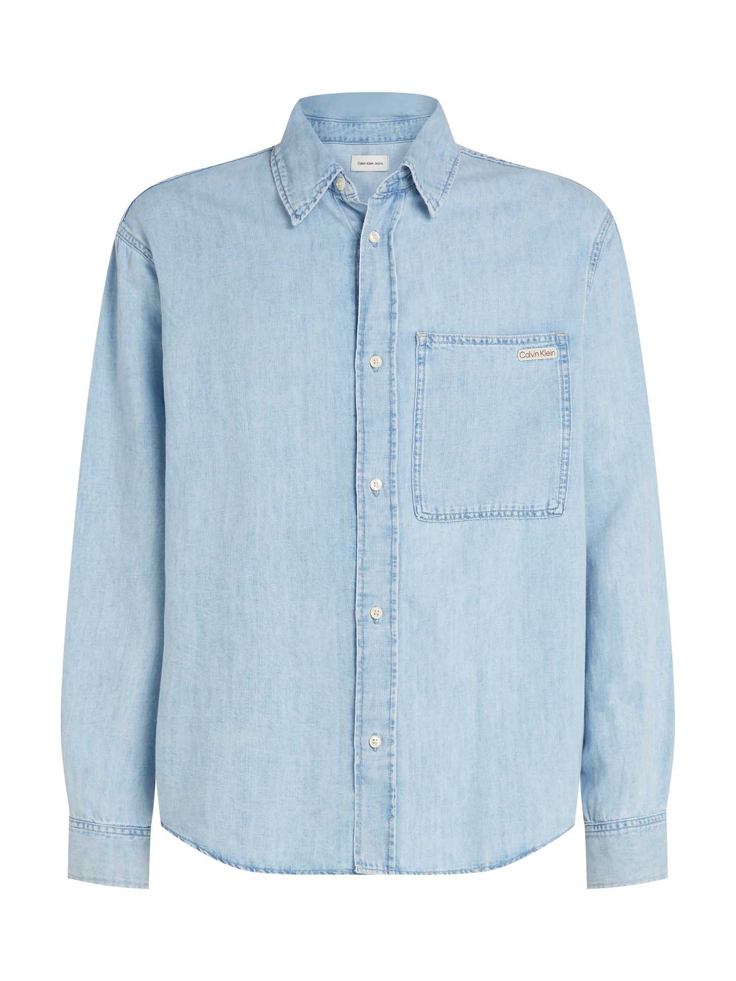 CAMICIA REGULAR LINEAR CALVIN KLEIN JEAND UOMO JEANS CHIARO