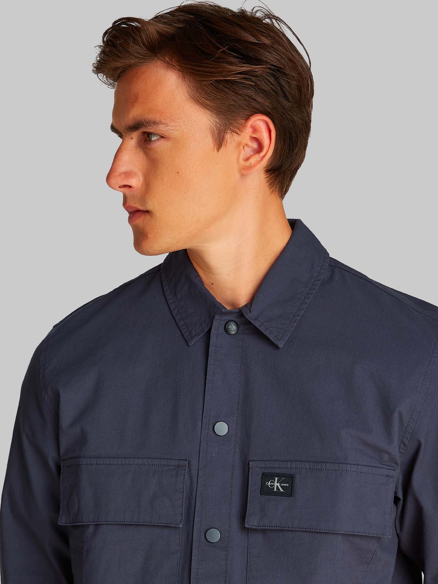 CAMICIA OVERSHIRT CALVIN KLEIN JEANS UOMO BLU