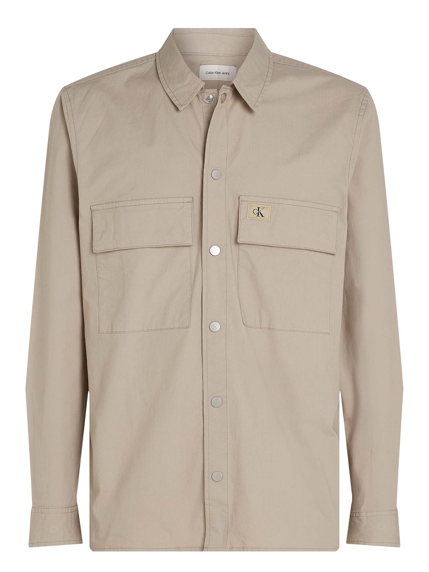 CAMICIA OVERSHIRT CALVIN KLEIN JEANS UOMO BEIGE