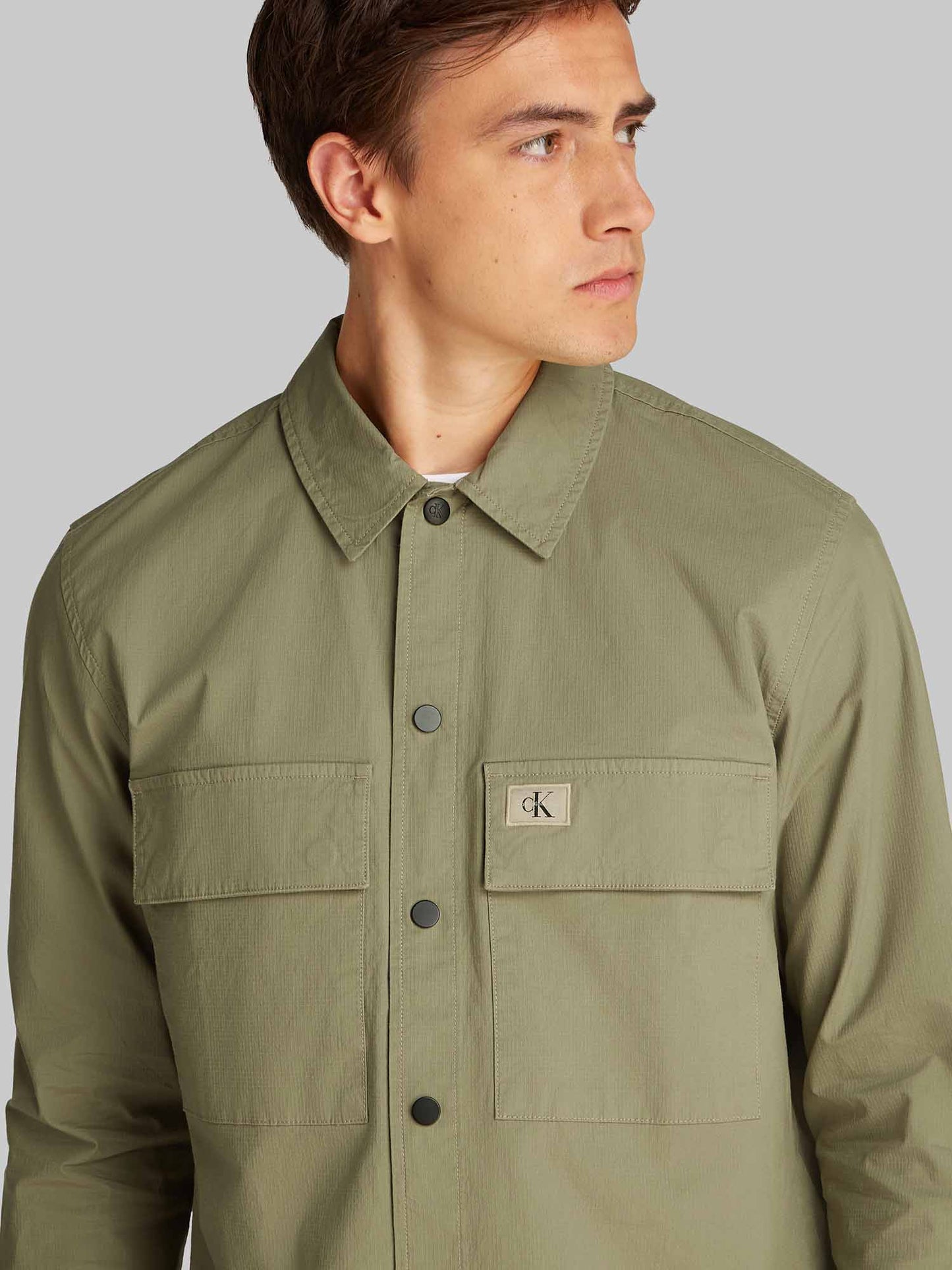 CAMICIA OVERSHIRT CALVIN KLEIN JEANS UOMO VERDE