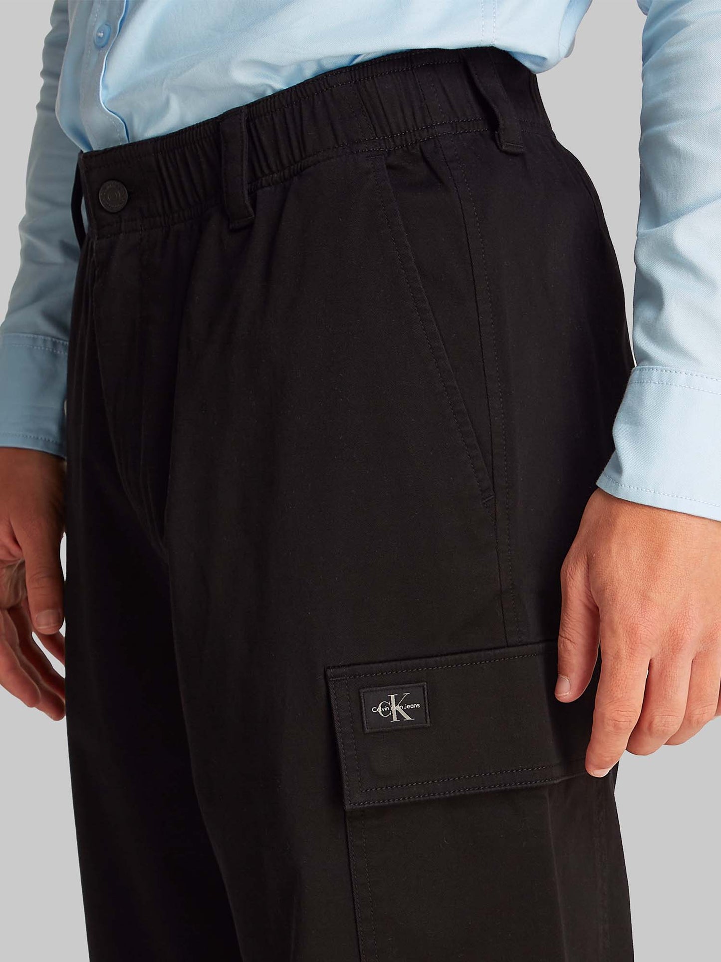 PANTALONE CARGO STRAIGHT CALVIN KLEIN JEANS UOMO NERO