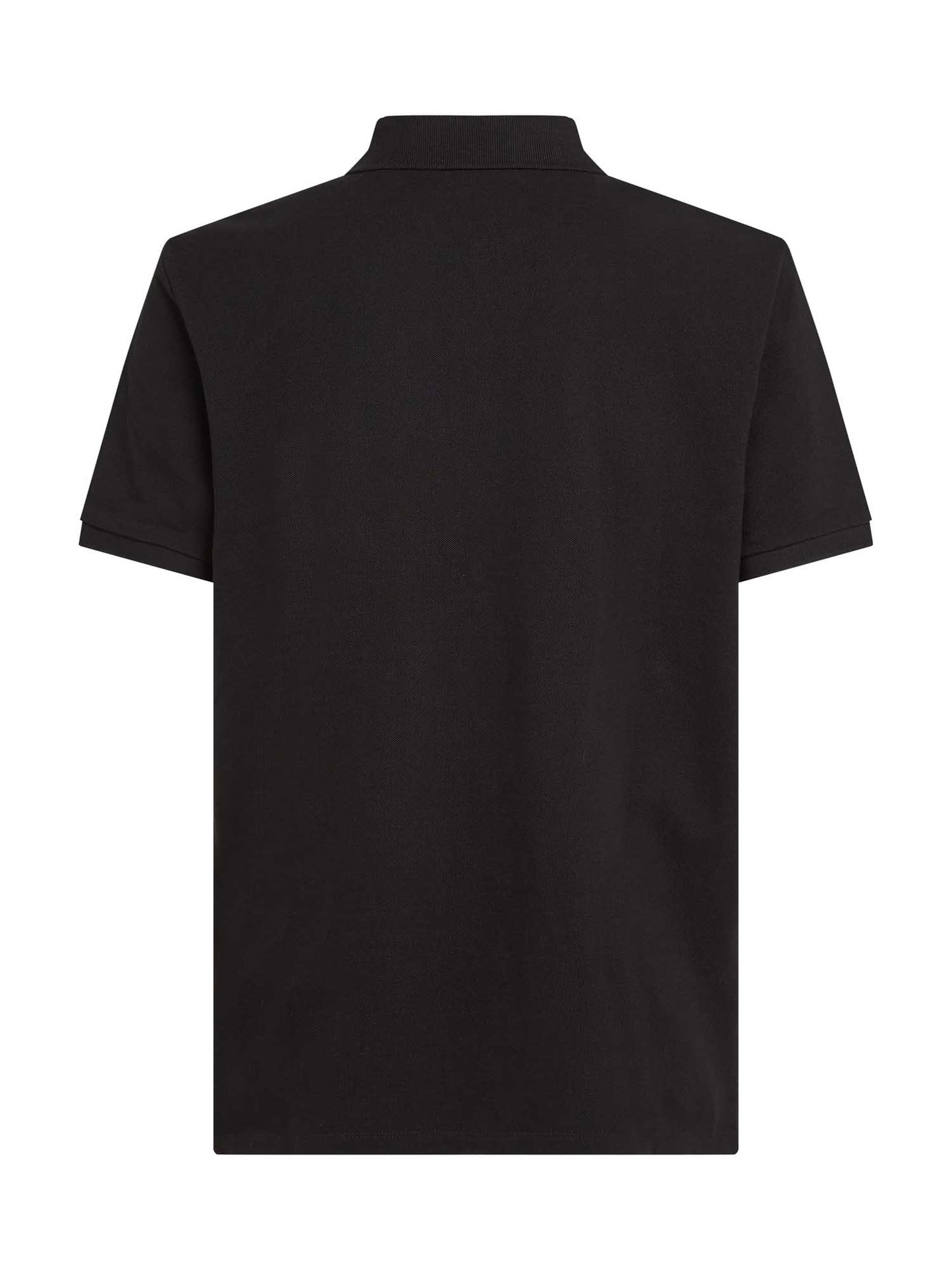 Polo nera da uomo Calvin Klein Jeans in piqué di cotone