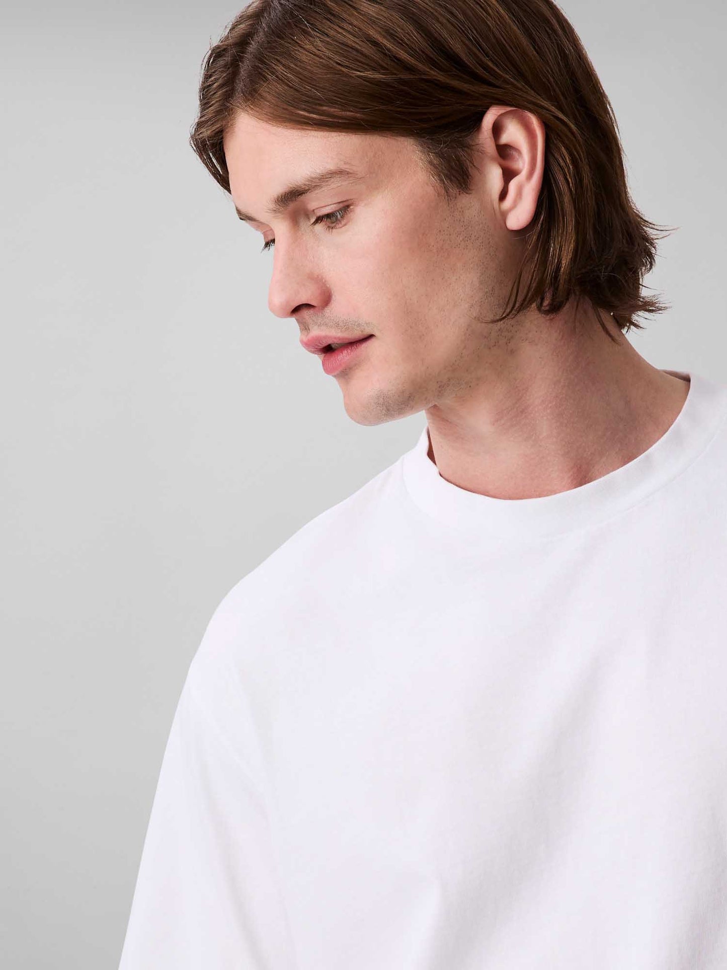 T-SHIRT CON LOGO RICAMATO CALVIN KLEIN JEANS UOMO BIANCO