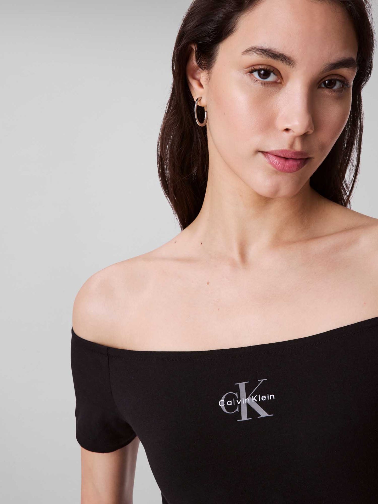 T-SHIRT COLLO A BARCA CALVIN KLEIN JEANS DA DONNA NERO