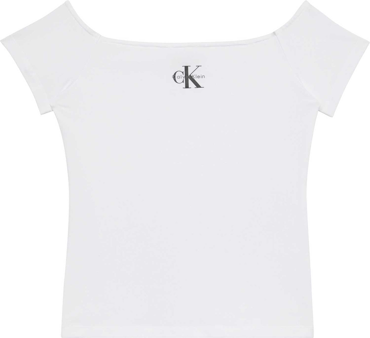 T-SHIRT COLLO A BARCA CALVIN KLEIN JEANS DA DONNA BIANCO